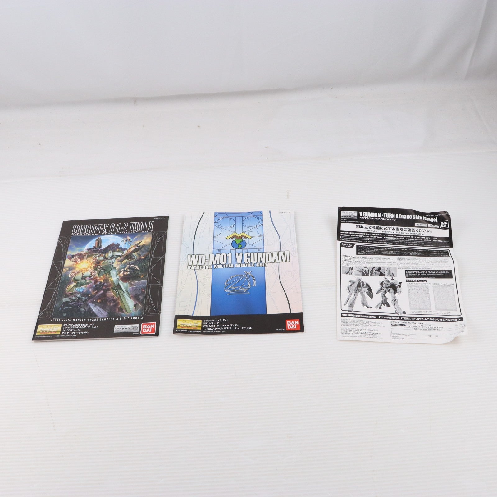【中古即納】[PTM] プレミアムバンダイ限定 MG 1/100 WD-M01 ターンエーガンダム/CONCEPT-X6-1-2 ターンX ナノスキンイメージ(2機セット) ∀ガンダム プラモデル(5057855) バンダイスピリッツ(20190831)