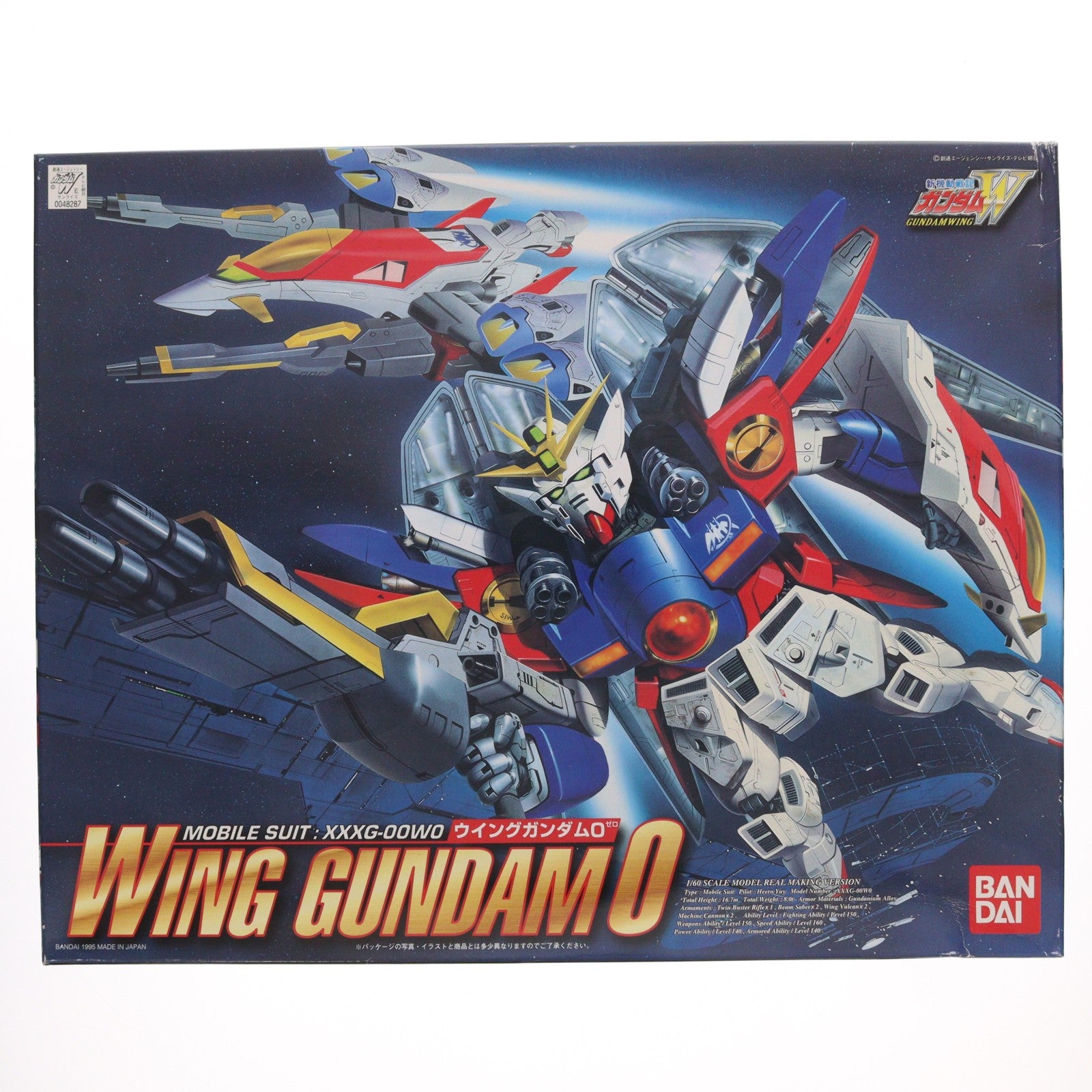 【中古即納】[PTM] 1/60 XXXG-00W0 ウイングガンダム0(ゼロ) 新機動戦記ガンダムW(ウィング) プラモデル(0048287) バンダイ(19951031)