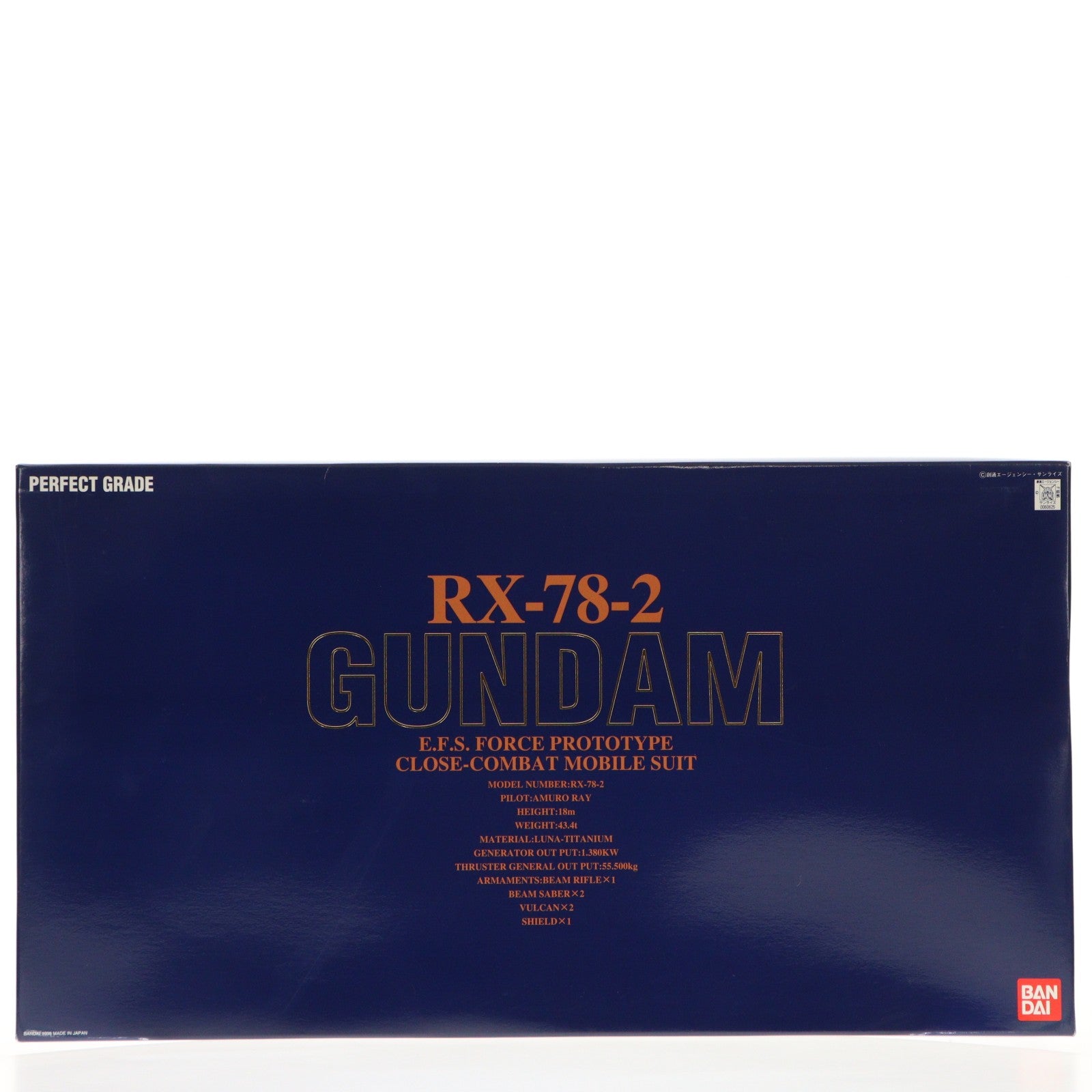 【中古即納】[PTM] PG 1/60 RX-78-2 ガンダム 機動戦士ガンダム プラモデル(0060625) バンダイ(19981009)