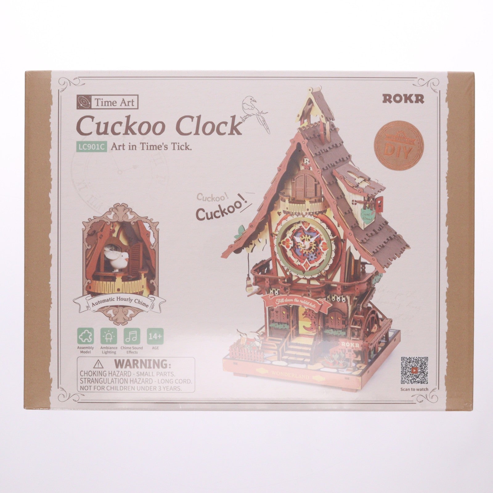 【中古即納】[PTM] Time Art Cuckoo Clock(カッコー時計) DIYキット 木製キット(LC901C) ROKR(20250630)