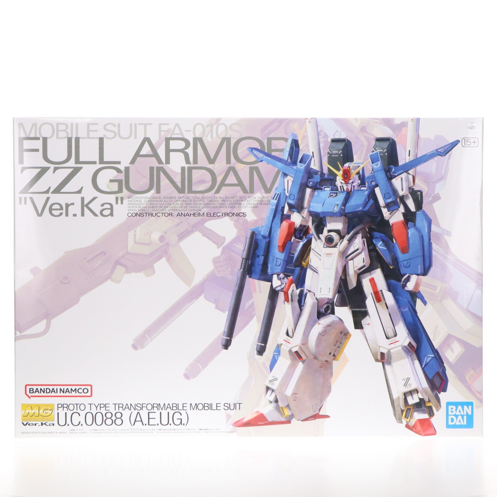 【中古即納】[PTM] (再販) MG 1/100 フルアーマーZZガンダム Ver.Ka 機動戦士ガンダムZZ(ダブルゼータ) プラモデル(5072026) バンダイスピリッツ(20260415)