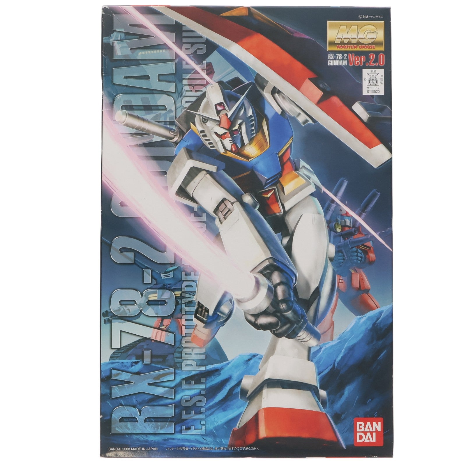 【中古即納】[PTM] MG 1/100 RX-78-2 ガンダム Ver.2.0 機動戦士ガンダム プラモデル(0155520) バンダイ(20080731)