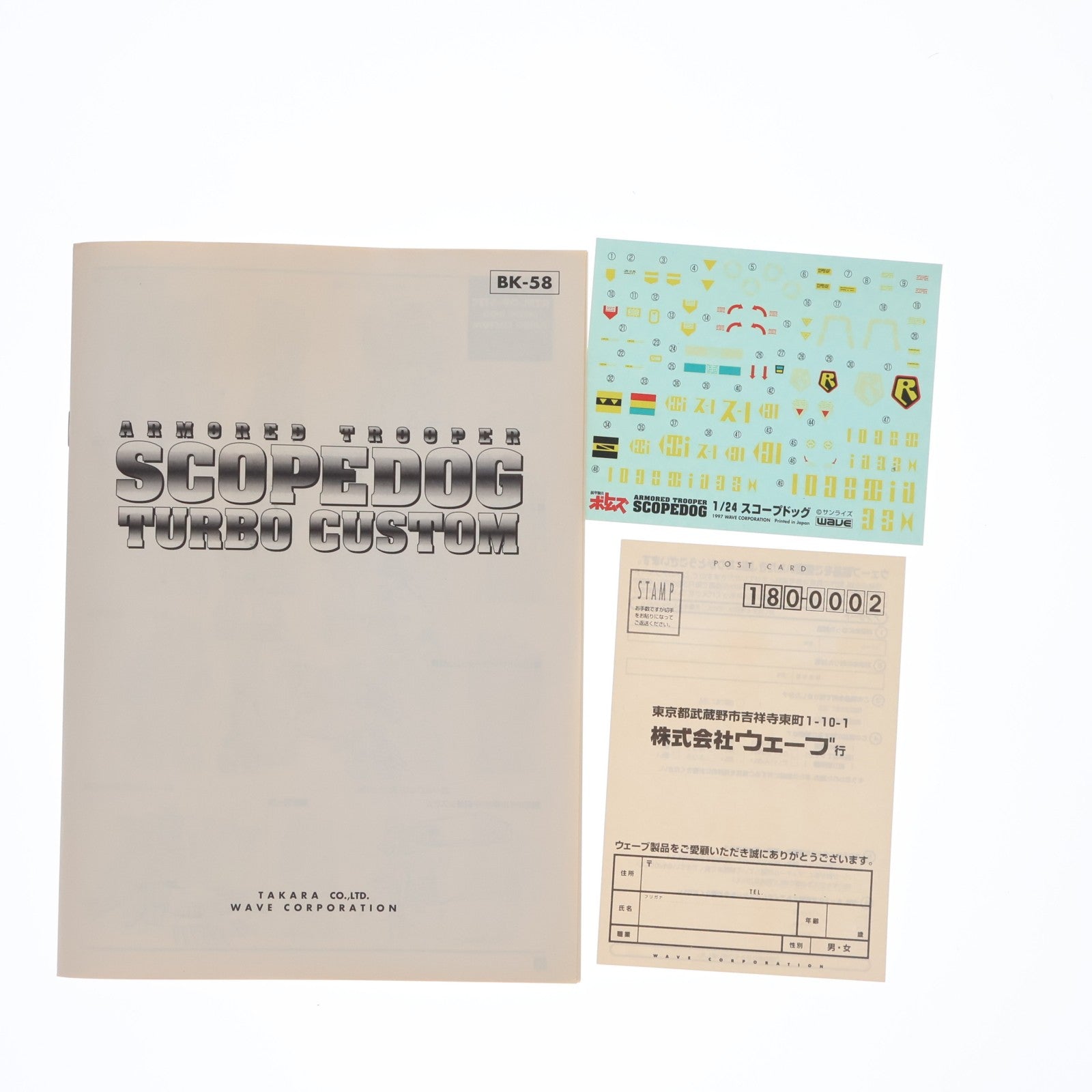 【中古即納】[PTM] 1/24 ATM-09-STTC スコープドッグ・ターボカスタム 装甲騎兵ボトムズ プラモデル(BK-58) ウェーブ(WAVE)(19991018)