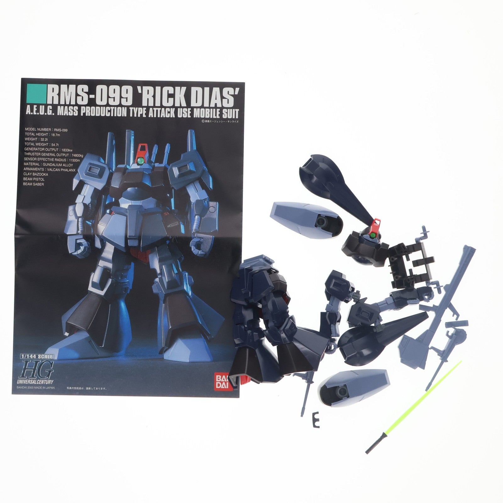 【中古即納】[PTM] HGUC 1/144 RMS-099 リックディアス 機動戦士Zガンダム プラモデル(0076369) バンダイ(20170428)