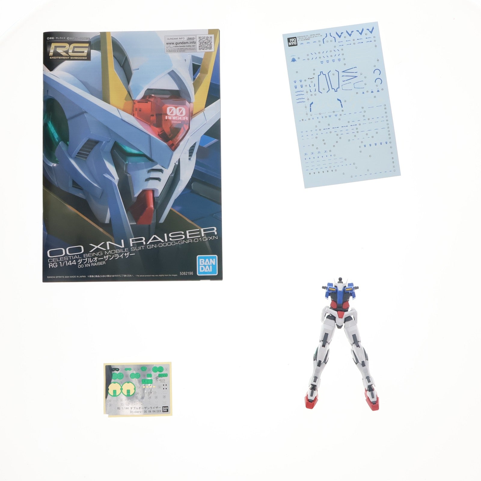 【中古即納】[PTM] RG 1/144 GN-0000+GNR-010/XN ダブルオーザンライザー 機動戦士ガンダム00V(ダブルオーブイ) プラモデル(5062196) バンダイスピリッツ(20240130)