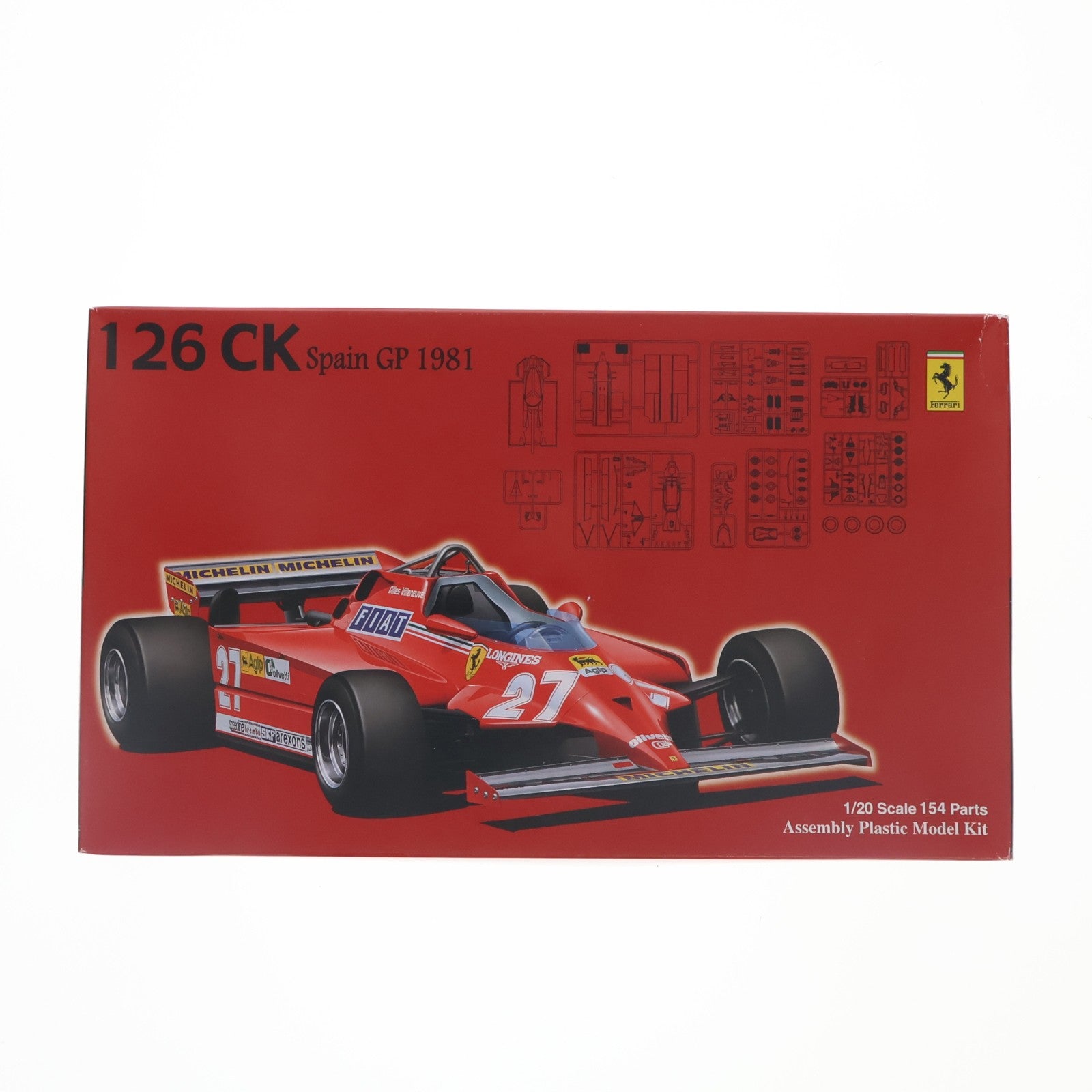 【中古即納】[PTM] グランプリシリーズ No.3 1/20 フェラーリ 126CK スペインGP プラモデル フジミ模型(FUJIMI)(20080720)
