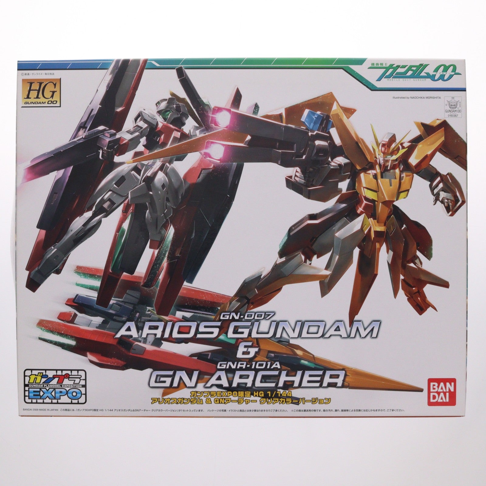 【中古即納】[PTM] ガンプラEXPO限定 HG 1/144 GN-007 アリオスガンダム&GNR-101A GNアーチャー クリアカラーバージョン 機動戦士ガンダム00(ダブルオー) プラモデル(0160367) バンダイ(20090821)