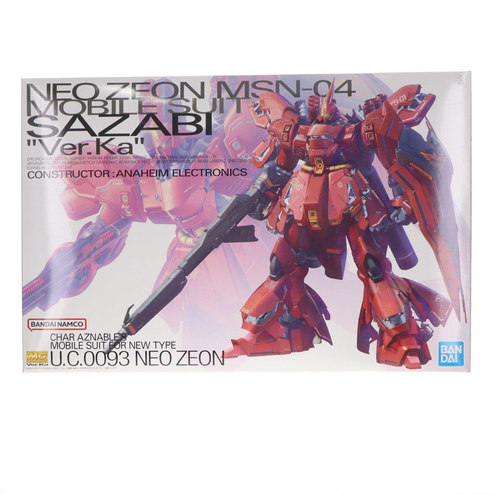 【中古即納】[PTM] (再販) MG 1/100 MSN-04 サザビー Ver.Ka 機動戦士ガンダム 逆襲のシャア プラモデル(5055457) バンダイスピリッツ(20260121)