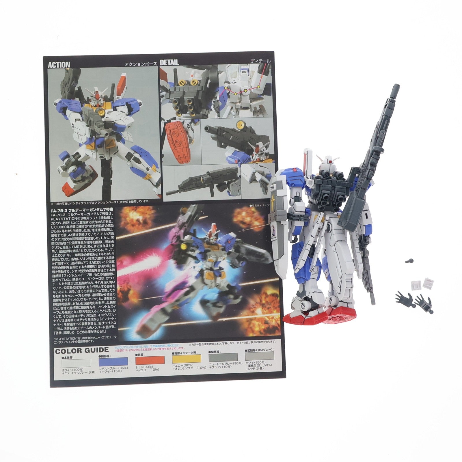 【中古即納】[PTM] HGUC 1/144 FA-78-3 フルアーマーガンダム7号機 ガンダム戦記 プラモデル(0159943) バンダイ(20090930)