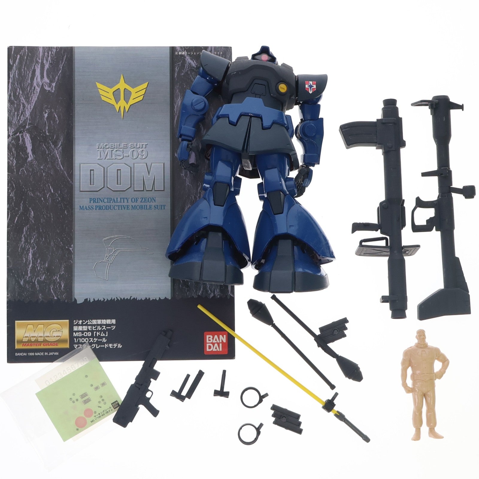 【中古即納】[PTM] MG 1/100 MS-09 ドム 機動戦士ガンダム プラモデル(0072576) バンダイ(20180127)