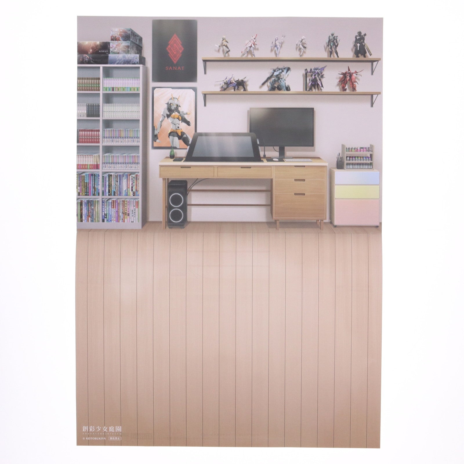 【中古即納】[PTM] (プラモデル用アクセサリ単品) エマちゃんルーム背景シート 創彩少女庭園 1/10 小石川エマ【聖アイリス女学園高等部・夏服】 ドリーミングスタイル ワンダーランドプリンセス付属品 プラモデル用アクセサリ(TD016) コトブキヤ(20240730)