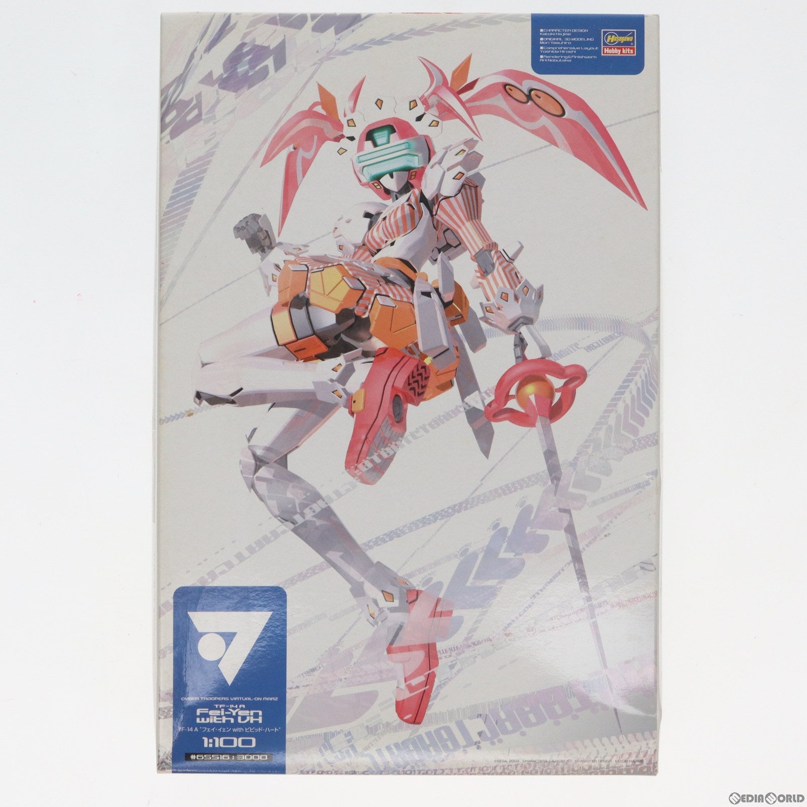 【中古即納】[PTM] 1/100 TF-14A フェイ・イェン with ビビッド・ハート 電脳戦機バーチャロン PS2版～マーズ プラモデル(65516) ハセガワ(20061118)