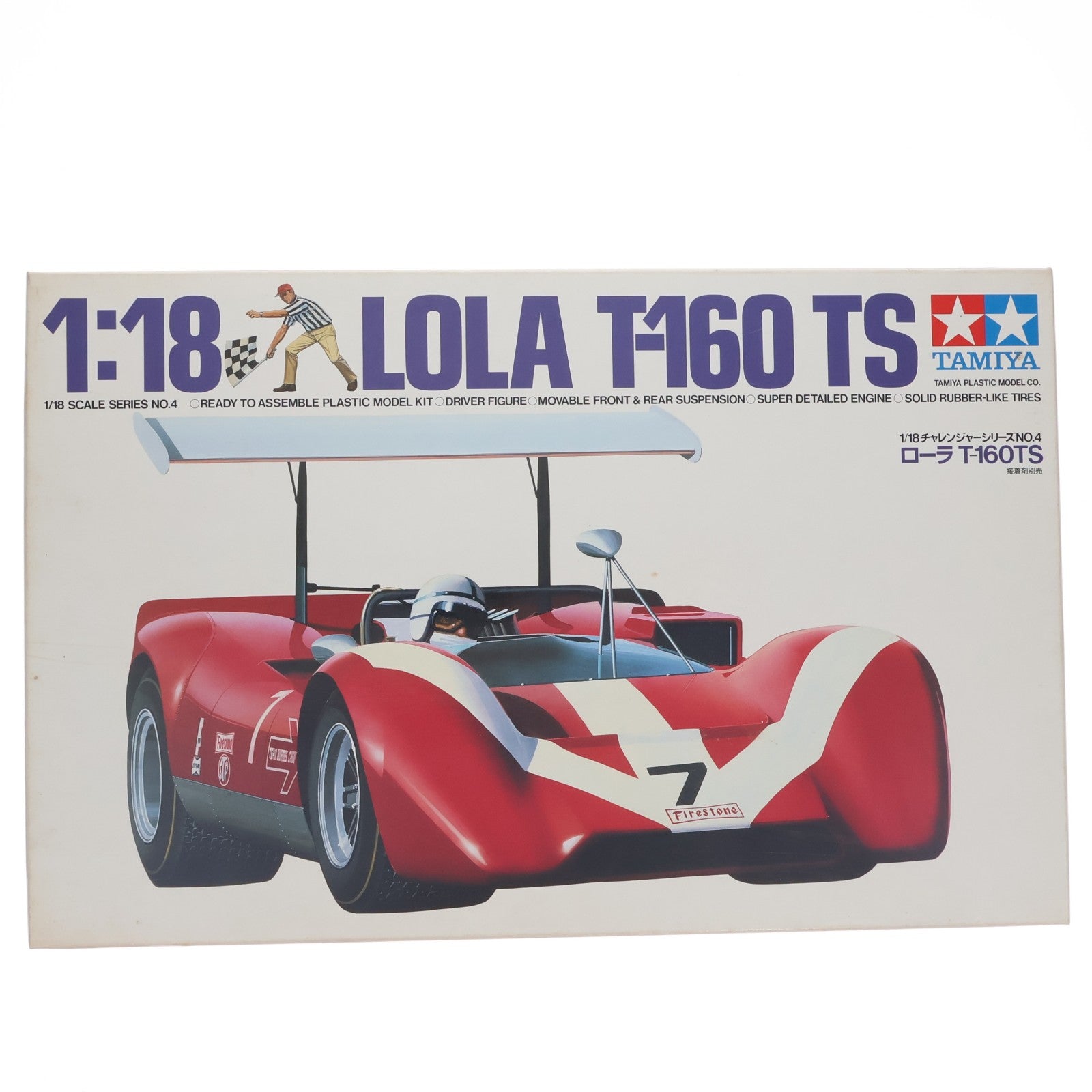 【中古即納】[PTM] チャレンジャーシリーズ No.4 1/18 ローラ T-160 TS プラモデル(10004) タミヤ(19700630)