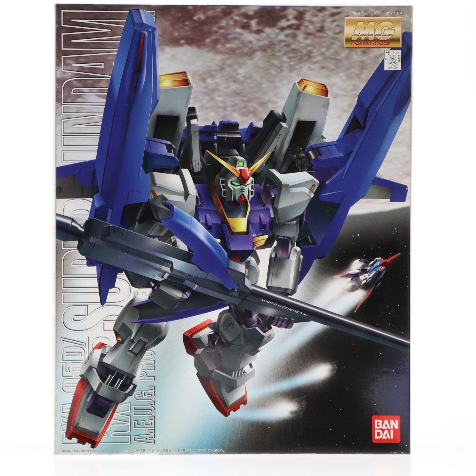 【中古即納】[PTM] MG 1/100 FXA-05D + RX-178 スーパーガンダム 反地球連邦政府組織(エゥーゴ) 試作型モビルスーツ支援戦闘機装備型 機動戦士Zガンダム プラモデル(0071420) バンダイ(20170421)