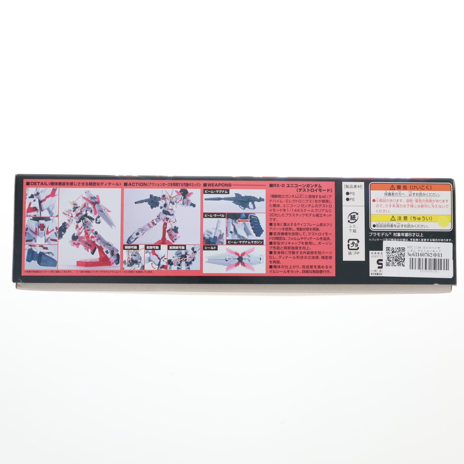 【中古即納】[PTM] HGUC 1/144 ユニコーンガンダム デストロイモード 機動戦士ガンダムUC(ユニコーン) プラモデル バンダイ(20170610)