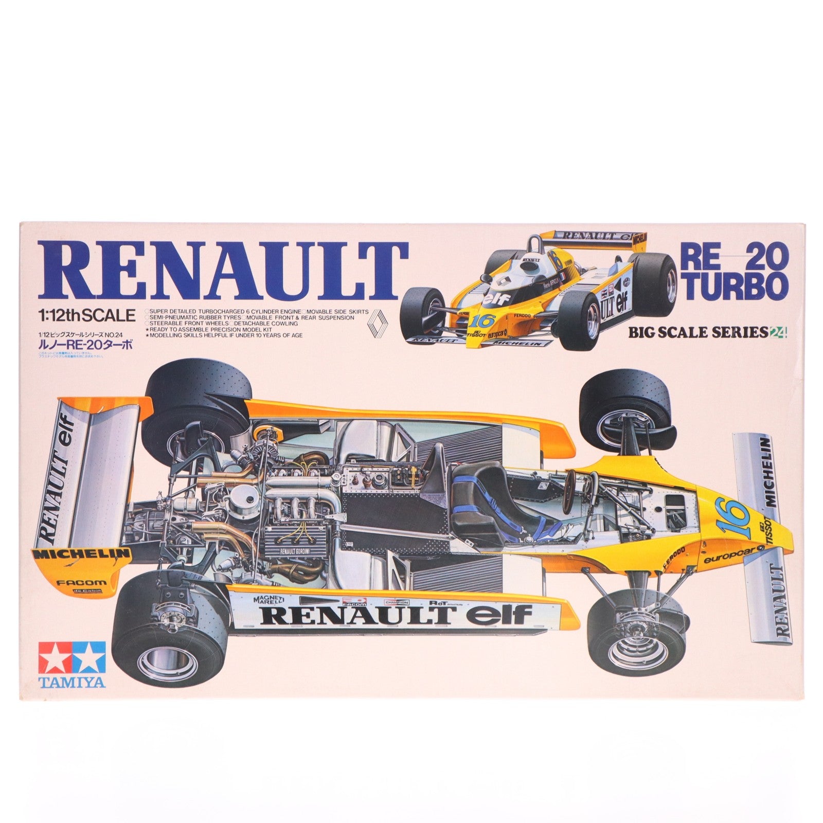 【中古即納】[PTM] ビッグスケールシリーズ No.24 1/12 ルノー RE20 ターボ プラモデル(12026) タミヤ(19991231)