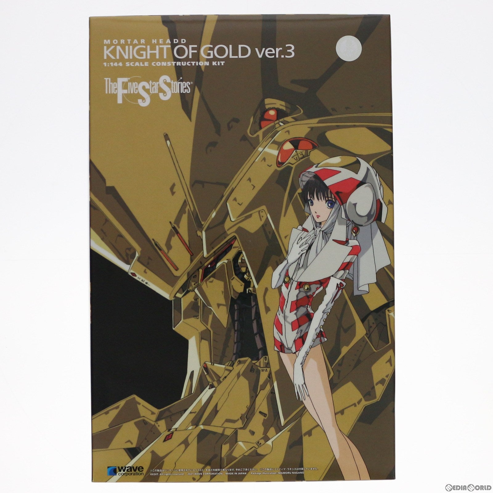 【中古即納】[PTM] 1/144 ナイト・オブ・ゴールド ver.3(成型色オレンジ) ファイブスター物語 プラモデル（FS-107) ウェーブ(WAVE)(20220228)