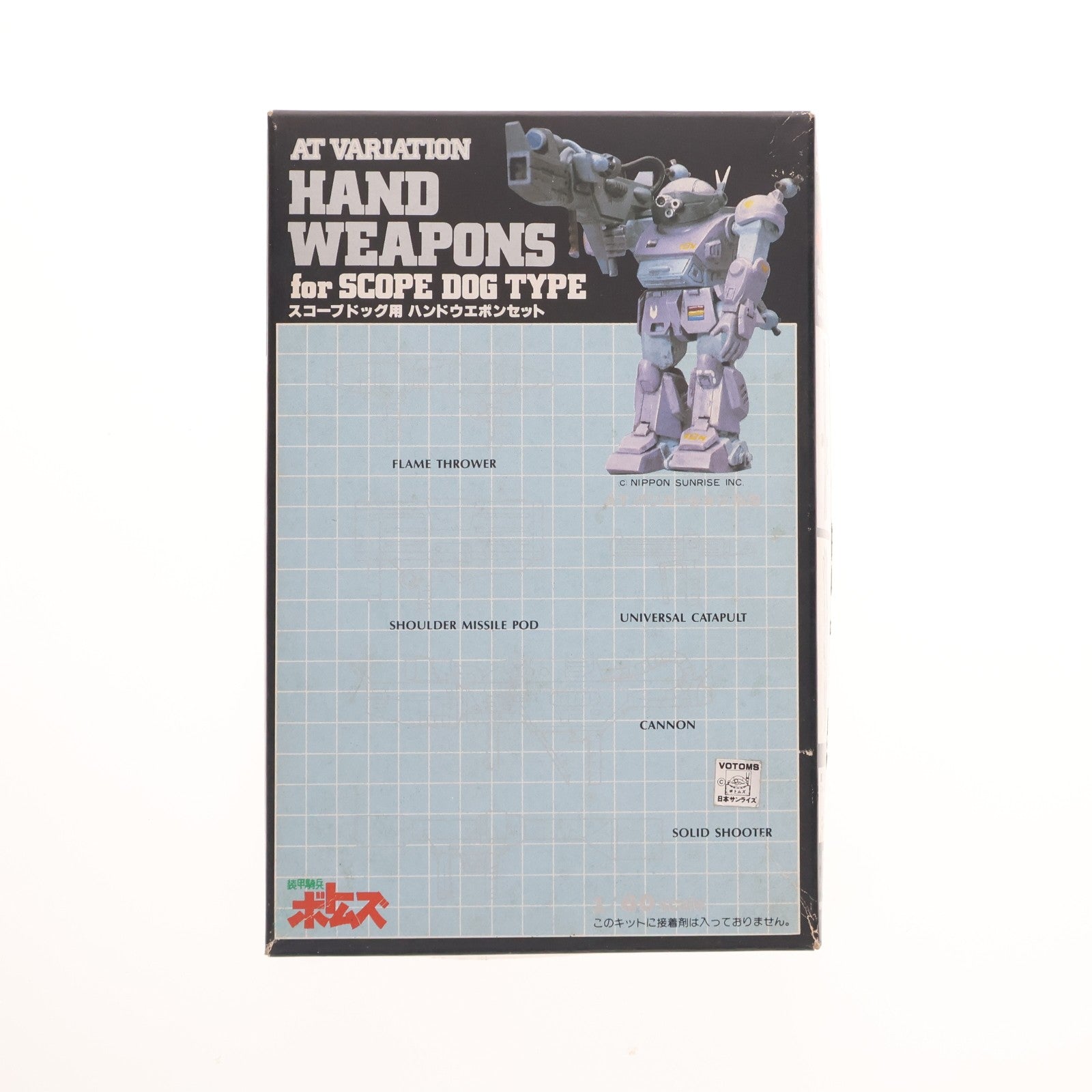 【中古即納】[PTM] 1/60 スコープドッグ用 ハンドウェポンセット 装甲騎兵ボトムズ ATバリエーション No.9 プラモデル(HV-09) ユニオンモデル(19991231)