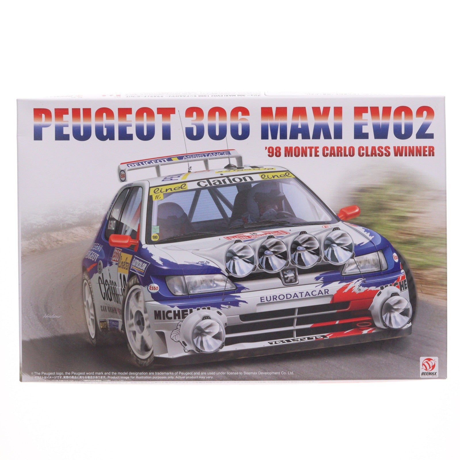 【中古即納】[PTM] 1/24 プジョー 306 MAXI EVO2 1998 モンテカルロラリー クラスウィナー プラモデル(BX24026) プラッツ(20220528)