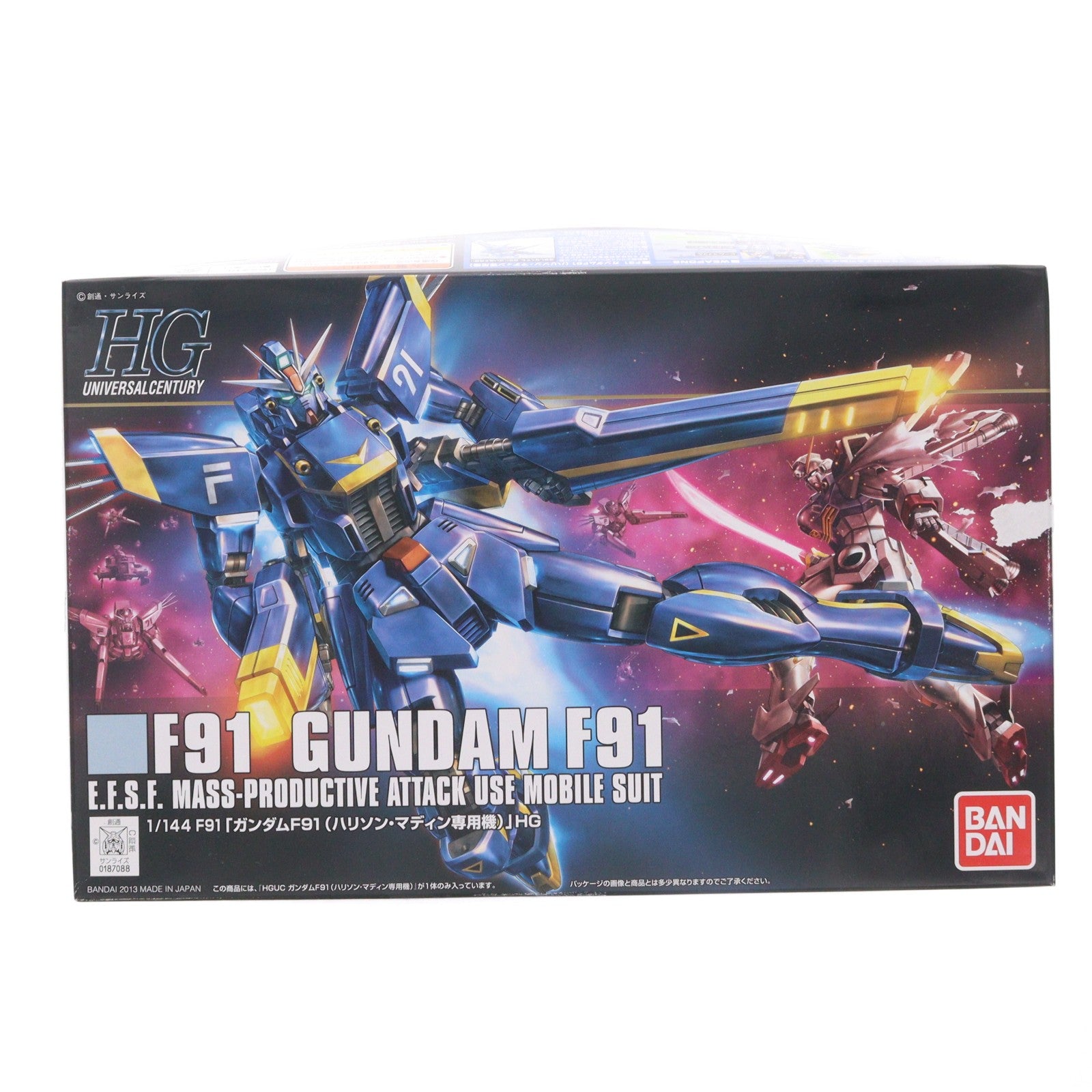 【中古即納】[PTM] HGUC 1/144 ガンダムF91 ハリソン・マディン専用機 機動戦士クロスボーン・ガンダム プラモデル(0187088) バンダイ(20181212)