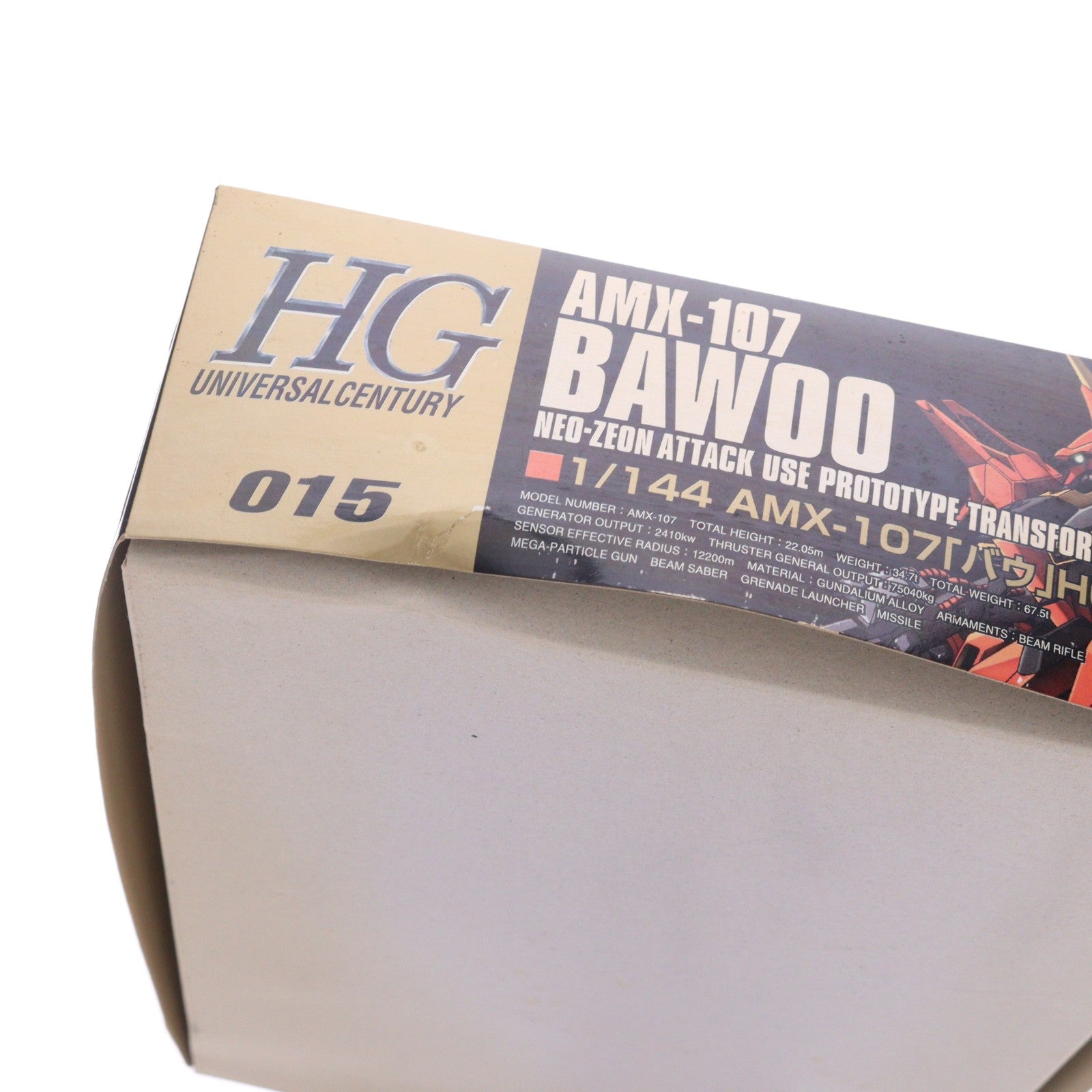 【中古即納】[PTM] HGUC 1/144 AMX-107 バウ 機動戦士ガンダムZZ(ダブルゼータ) プラモデル(0077626) バンダイ(20180325)