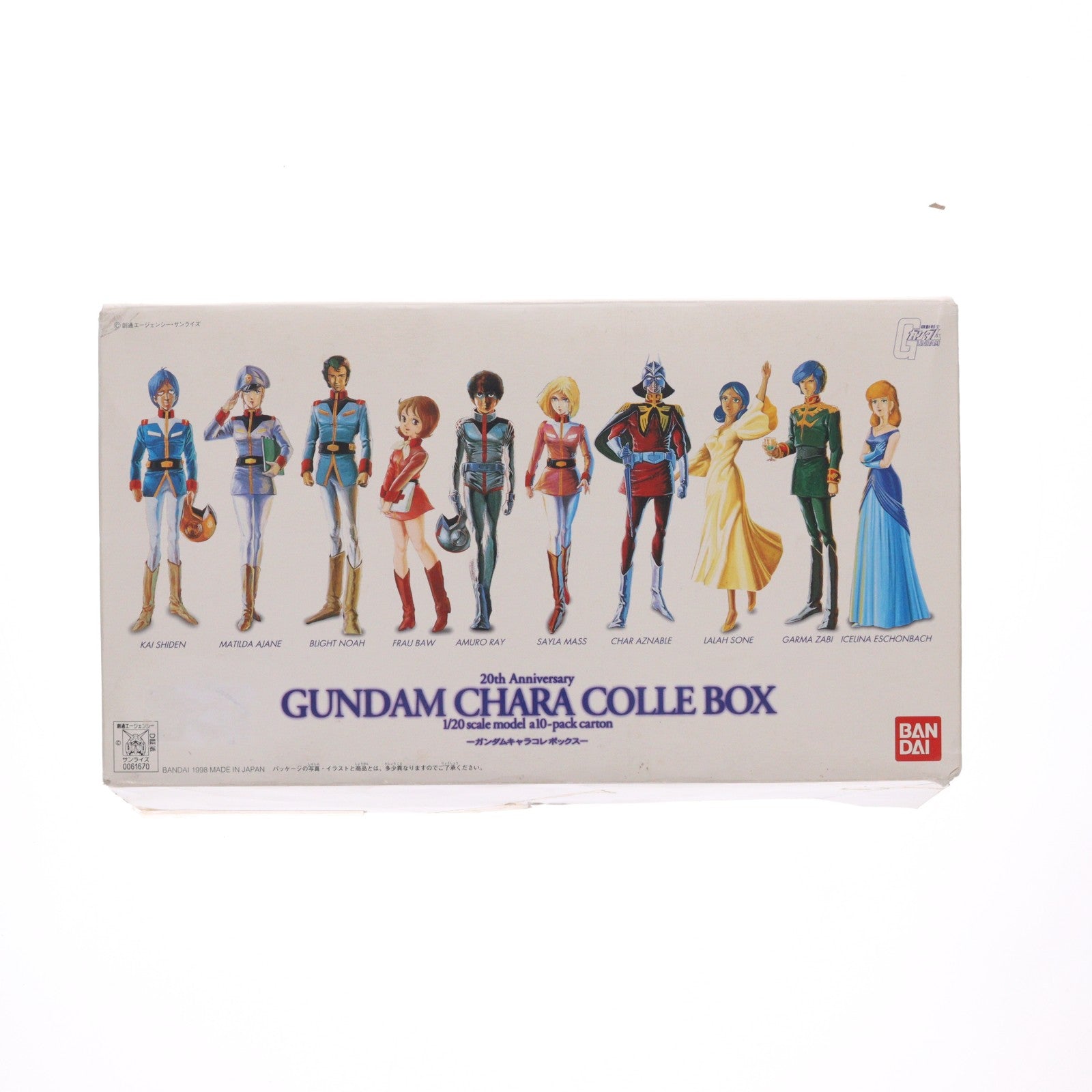 【中古即納】[PTM] 1/20 20th Anniversary ガンダムキャラコレボックス(10体セット) 機動戦士ガンダム プラモデル(0061670) バンダイ(19991231)