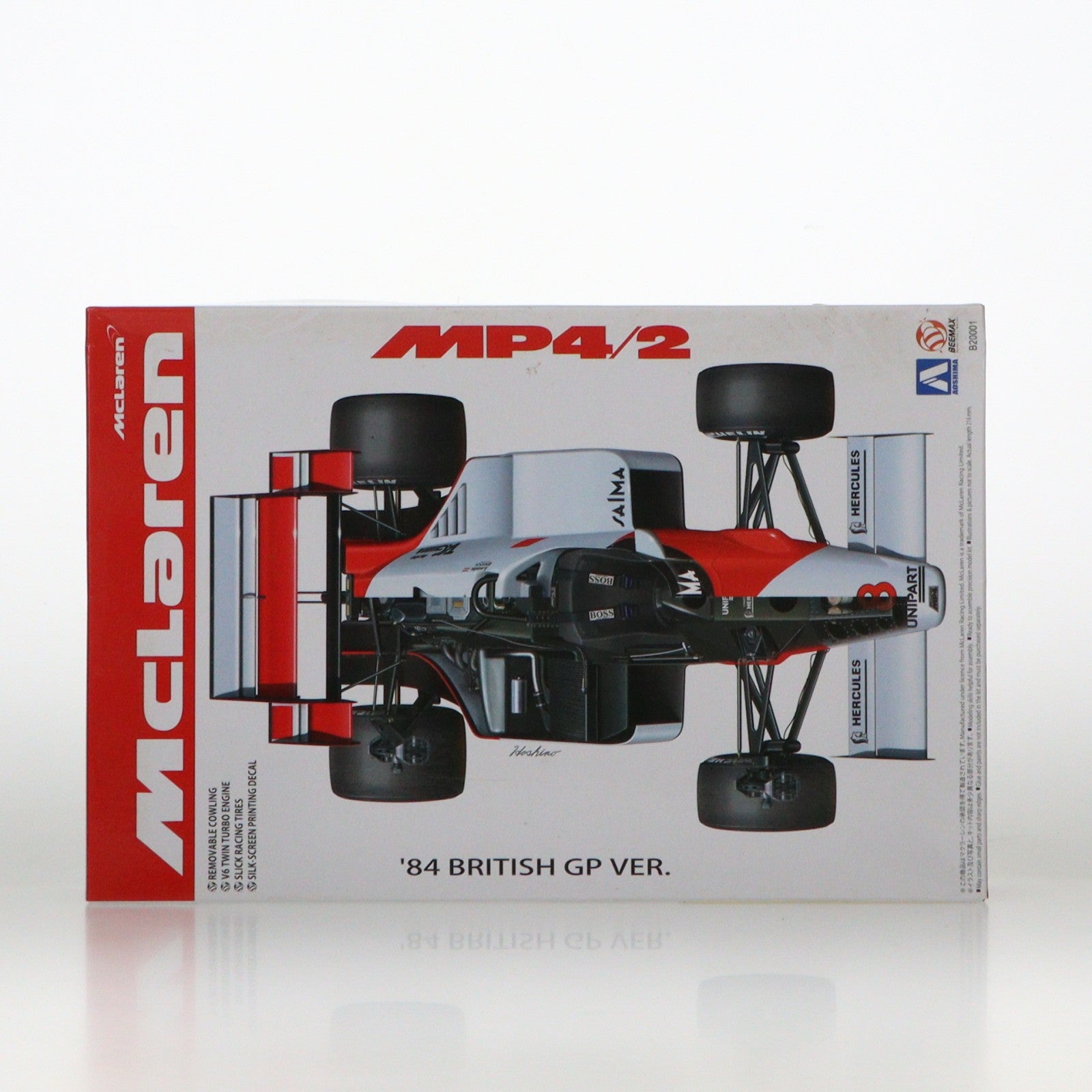 【中古即納】[PTM] BEEMAX No.3 1/20 マクラーレン MP4/2 '84 イギリスグランプリ仕様 プラモデル(081891) アオシマ(20150702)