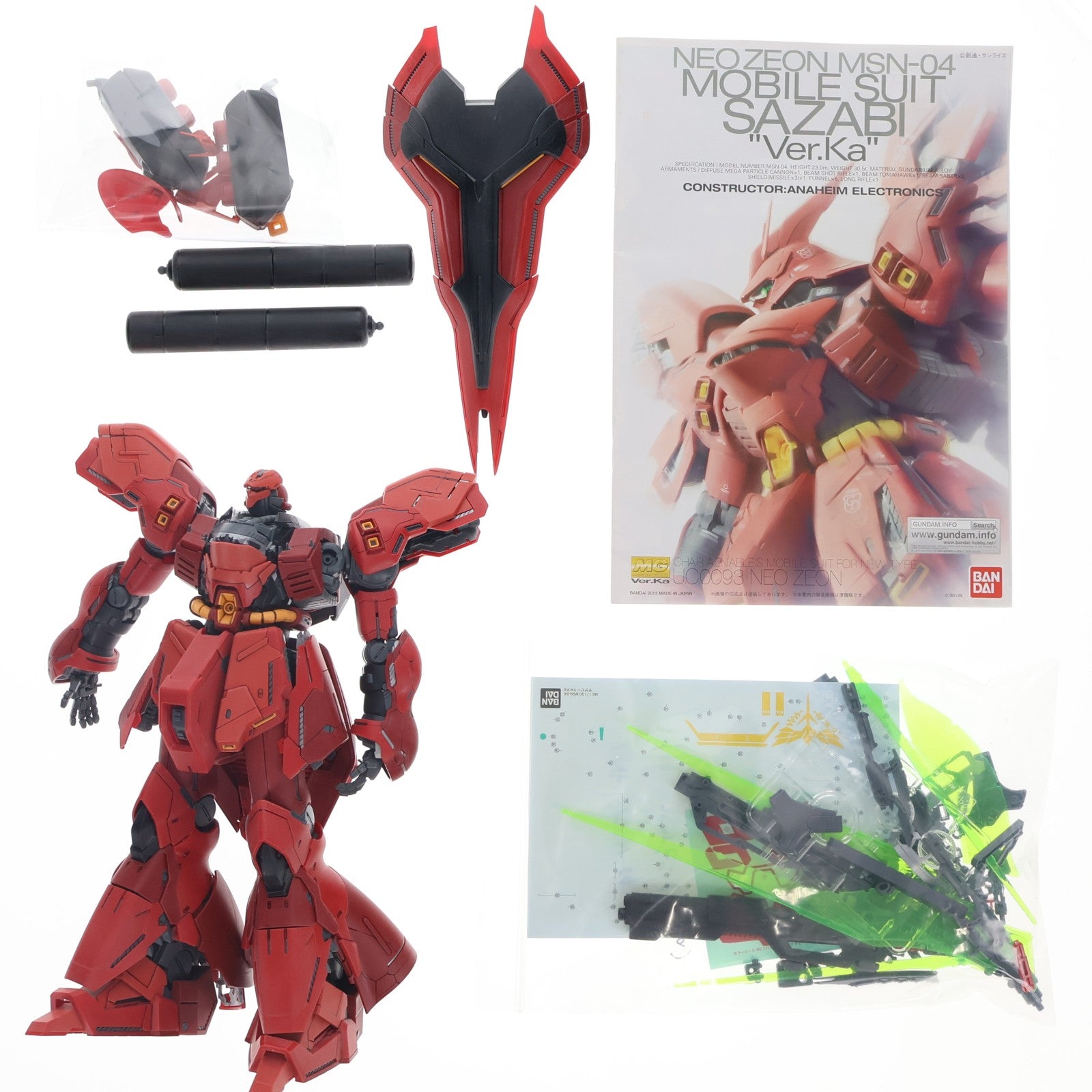 【中古即納】[PTM] MG 1/100 MSN-04 サザビー Ver.ka 機動戦士ガンダム 逆襲のシャア プラモデル(0185135) バンダイ(20180530)