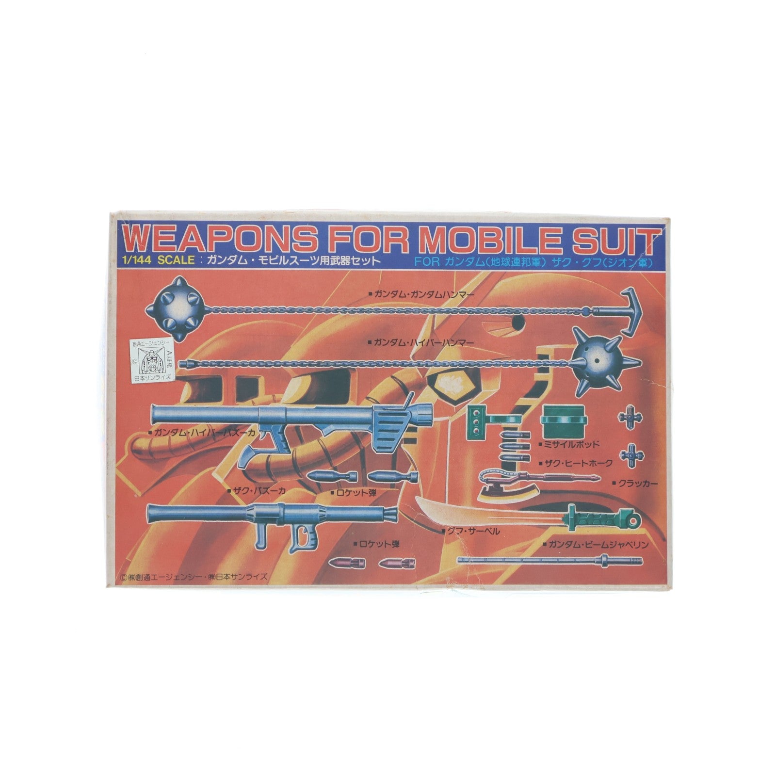 【中古即納】[PTM] (JAN無し版) 1/144 モビルスーツ用武器セット 機動戦士ガンダム ベストメカコレクション No.16 プラモデル用アクセサリ(36220) バンダイ(19991231)