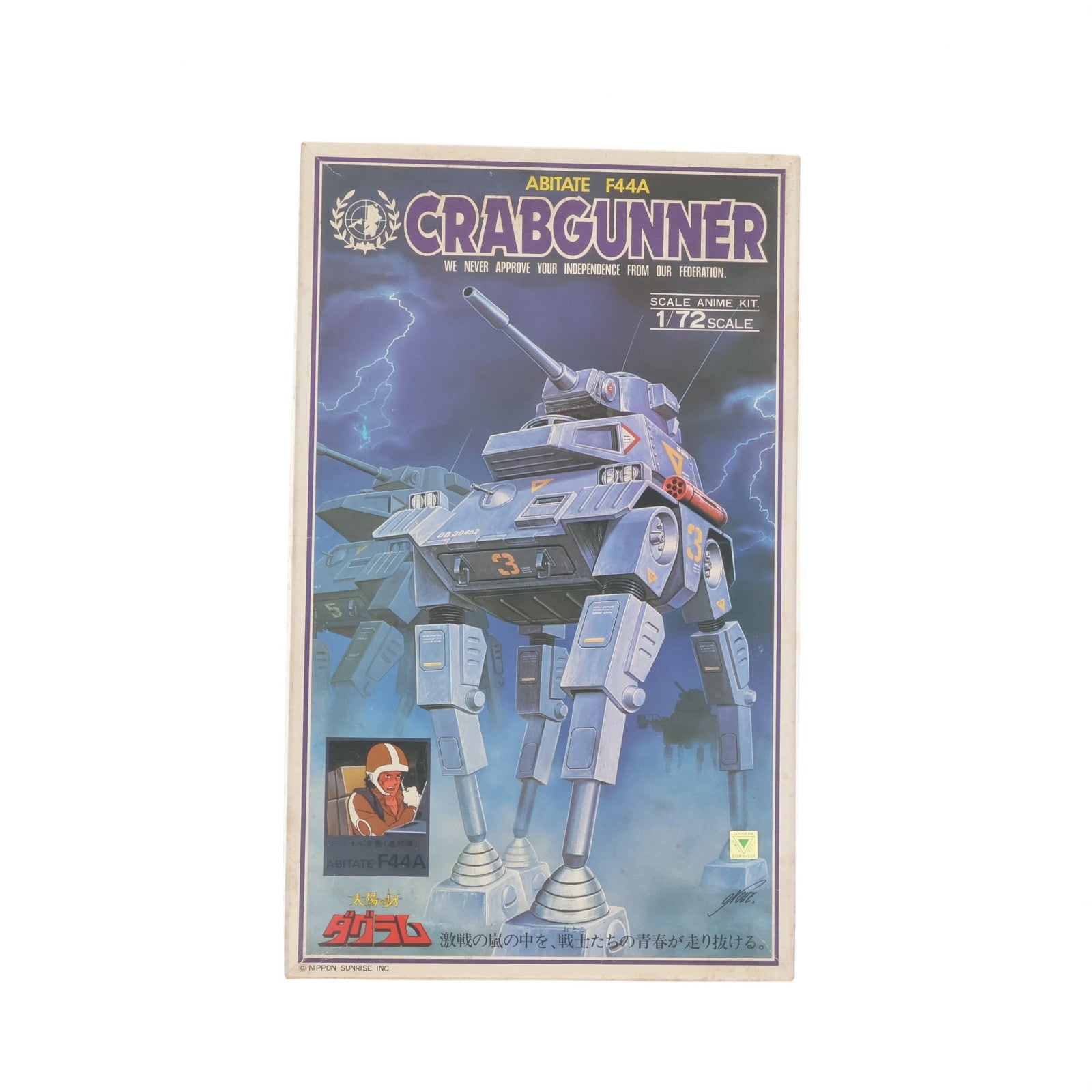 【中古即納】[PTM] 1/72 アビテートF44A クラブガンナー 太陽の牙ダグラム シリーズ No.3 プラモデル(440003-3) タカラ(19991231)