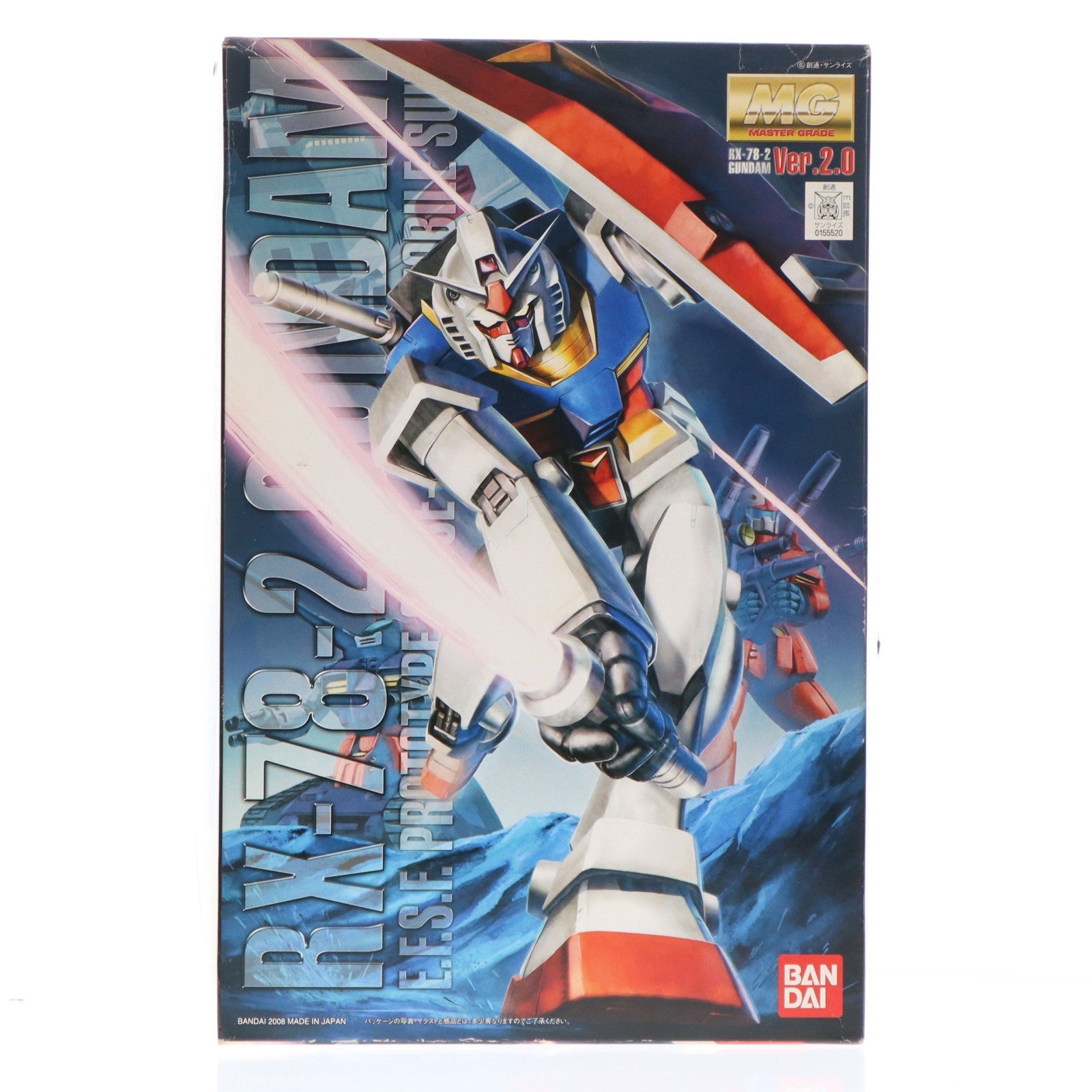 【中古即納】[PTM] MG 1/100 RX-78-2 ガンダム Ver.2.0 機動戦士ガンダム プラモデル(0155520) バンダイ(20080731)