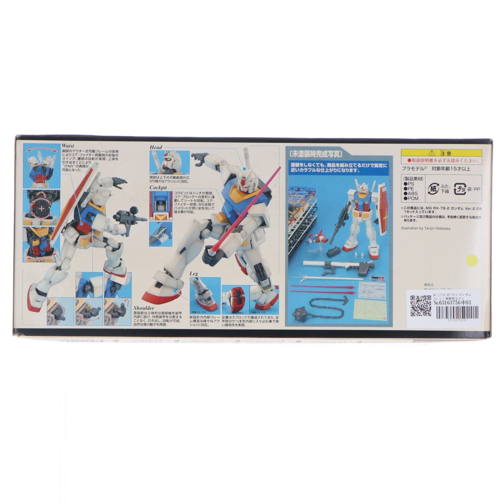 【中古即納】[PTM] MG 1/100 RX-78-2 ガンダム Ver.2.0 機動戦士ガンダム プラモデル(0155520) バンダイ(20080731)