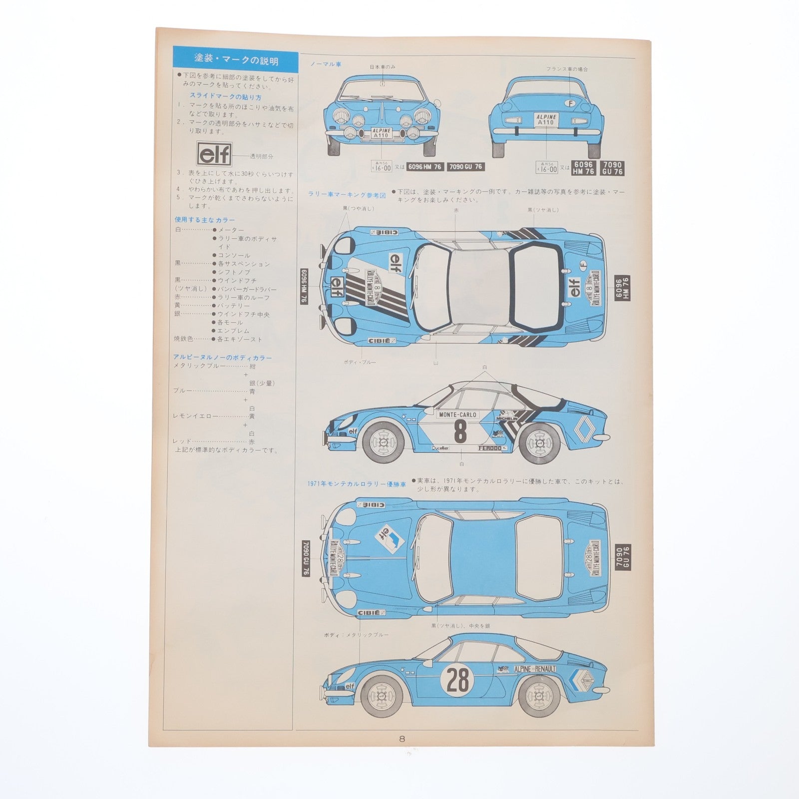 【中古即納】[PTM] ワールドカーシリーズ 1/20 アルピーヌ・ルノー A110 ラリータイプ プラモデル(0044200) バンダイ(20220328)