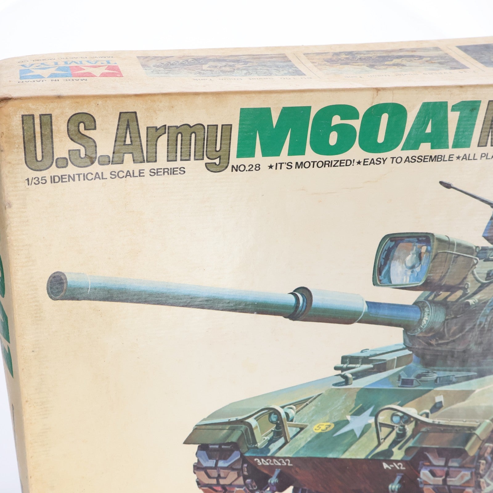 【中古即納】[PTM] 戦車シリーズ No.28 1/35 アメリカ陸軍中戦車 M60A1 シャイアン モーターライズキット プラモデル タミヤ(19991231)