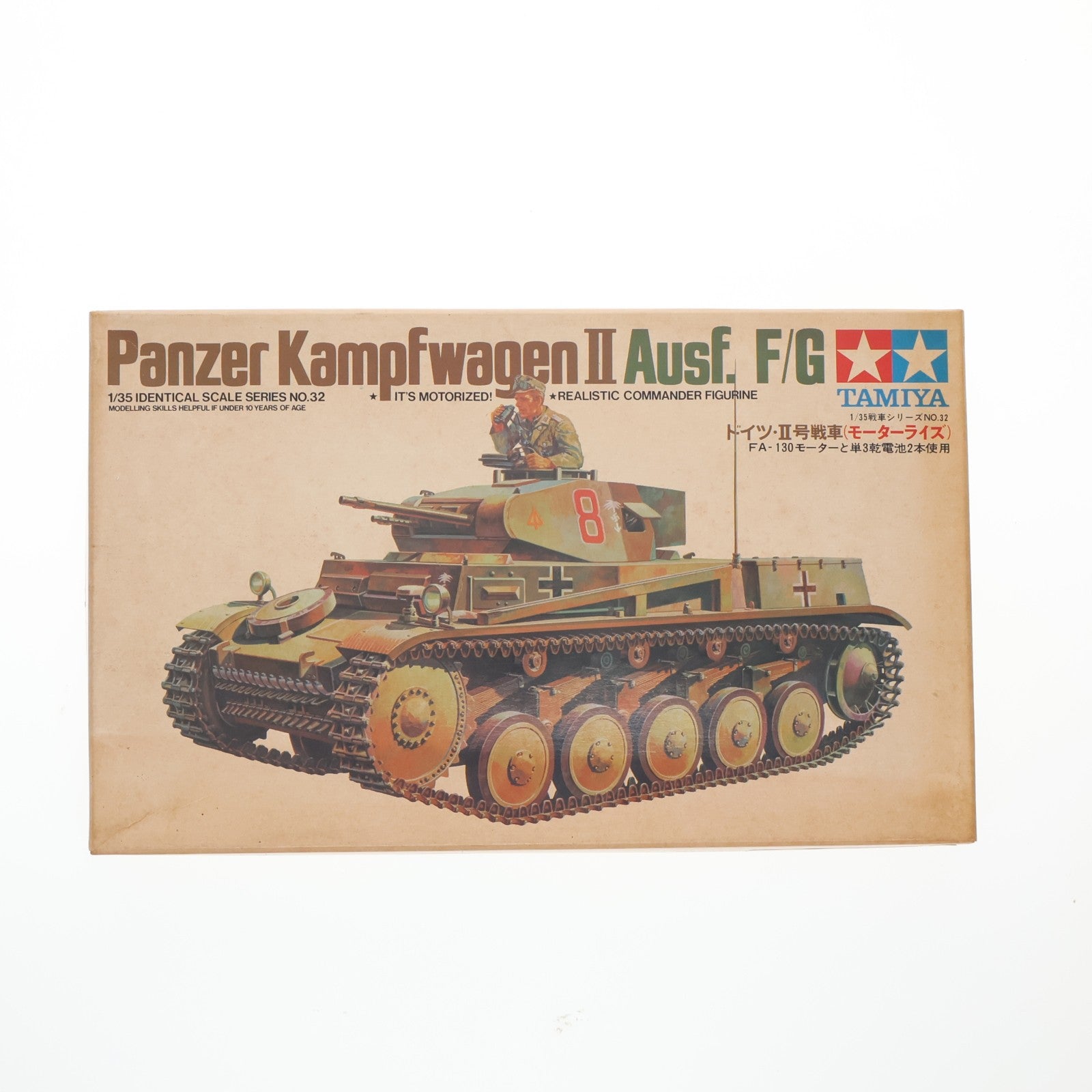 【中古即納】[PTM] 戦車シリーズ No.32 1/35 ドイツ・II号戦車(モーターライズ) プラモデル タミヤ(19991231)