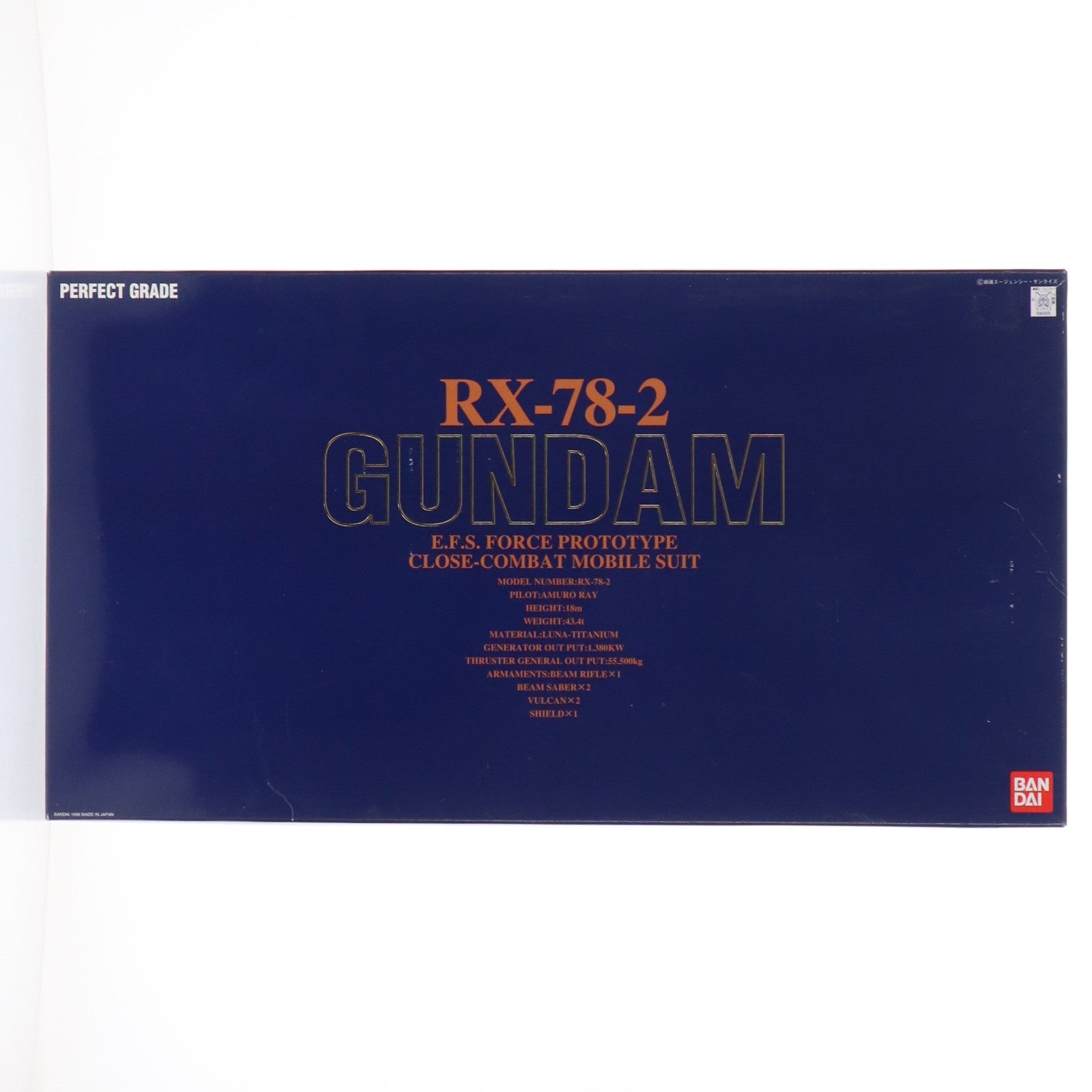 【中古即納】[PTM] PG 1/60 RX-78-2 ガンダム 機動戦士ガンダム プラモデル(0060625) バンダイ(19981009)