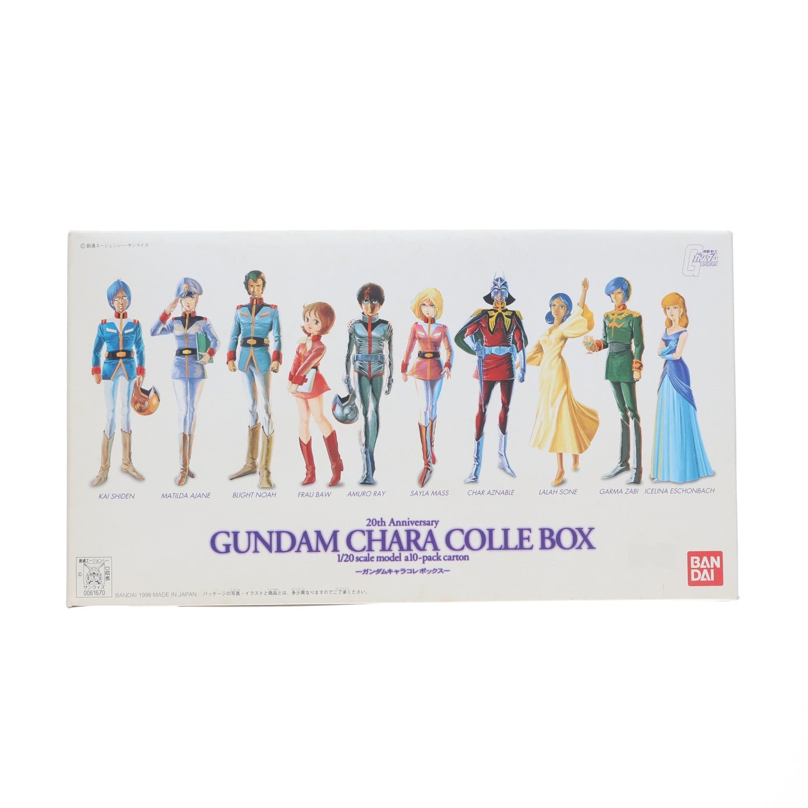 【中古即納】[PTM] 1/20 20th Anniversary ガンダムキャラコレボックス(10体セット) 機動戦士ガンダム プラモデル(0061670) バンダイ(19991231)