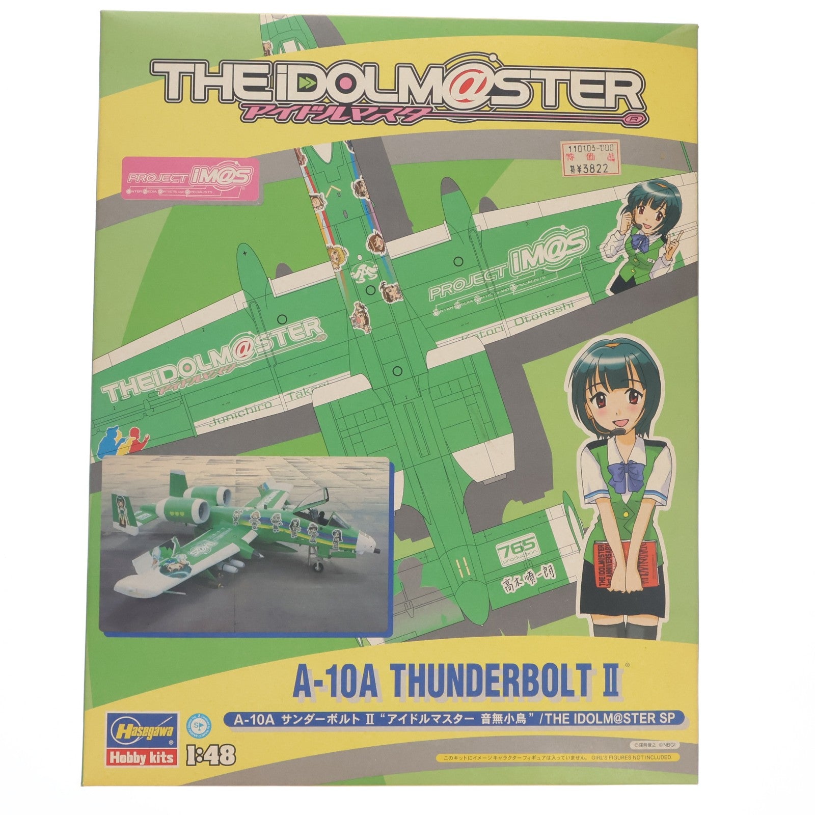 【中古即納】[PTM] 1/48 A-10A サンダーボルトII 『アイドルマスター 音無小鳥』(おとなしことり) THE IDOLM@STER プラモデル(SP277) ハセガワ(20100630)
