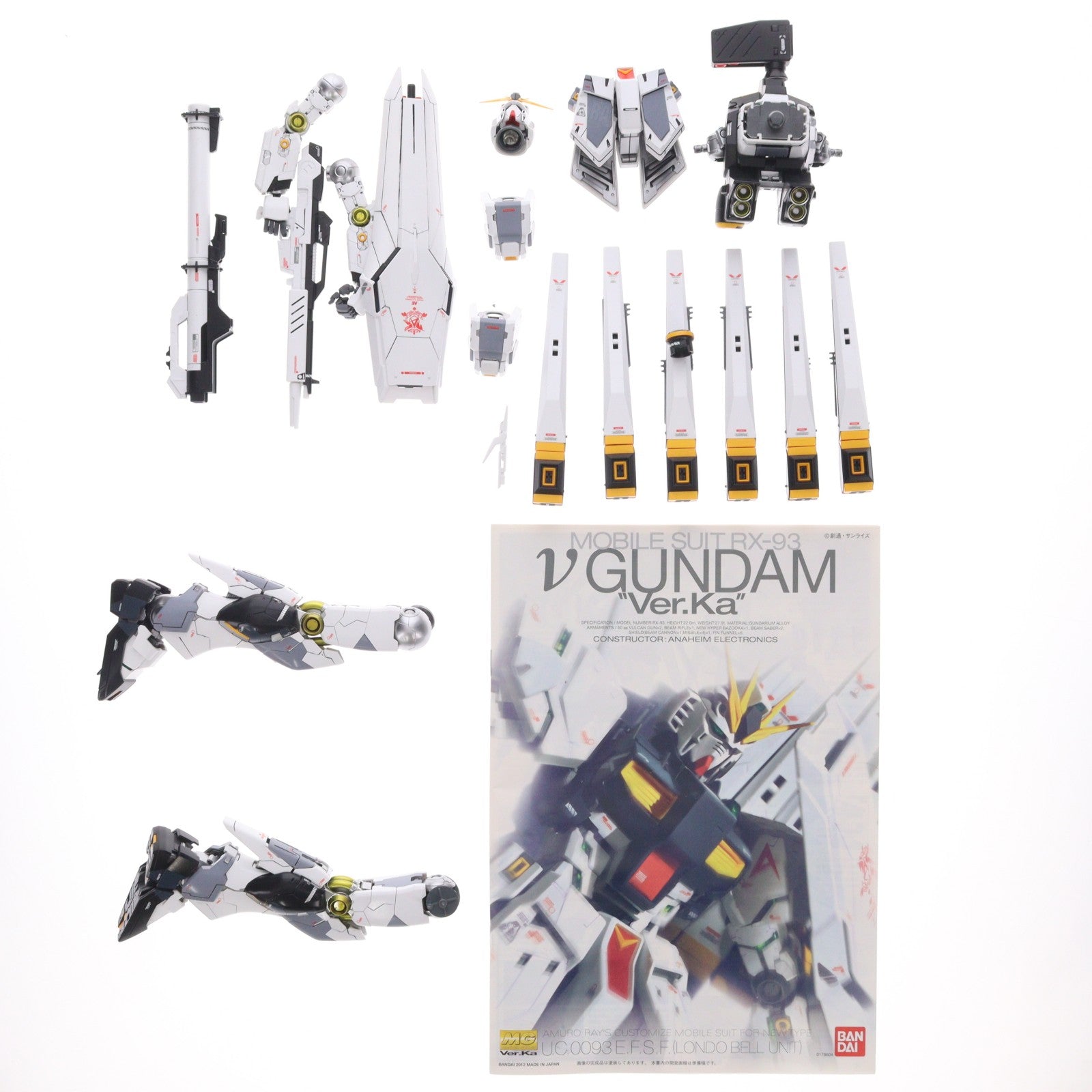 【中古即納】[PTM] プレミアムデカール無し MG 1/100 RX-93 νガンダム Ver.Ka 機動戦士ガンダム 逆襲のシャア プラモデル(0178604) バンダイ(20180321)