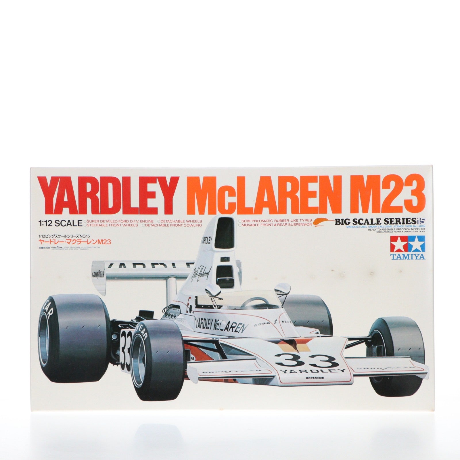【中古即納】[PTM] ビッグスケールシリーズ No.15 1/12 ヤードレー・マクラーレンM23 ディスプレイモデル プラモデル(12017) タミヤ(19991231)