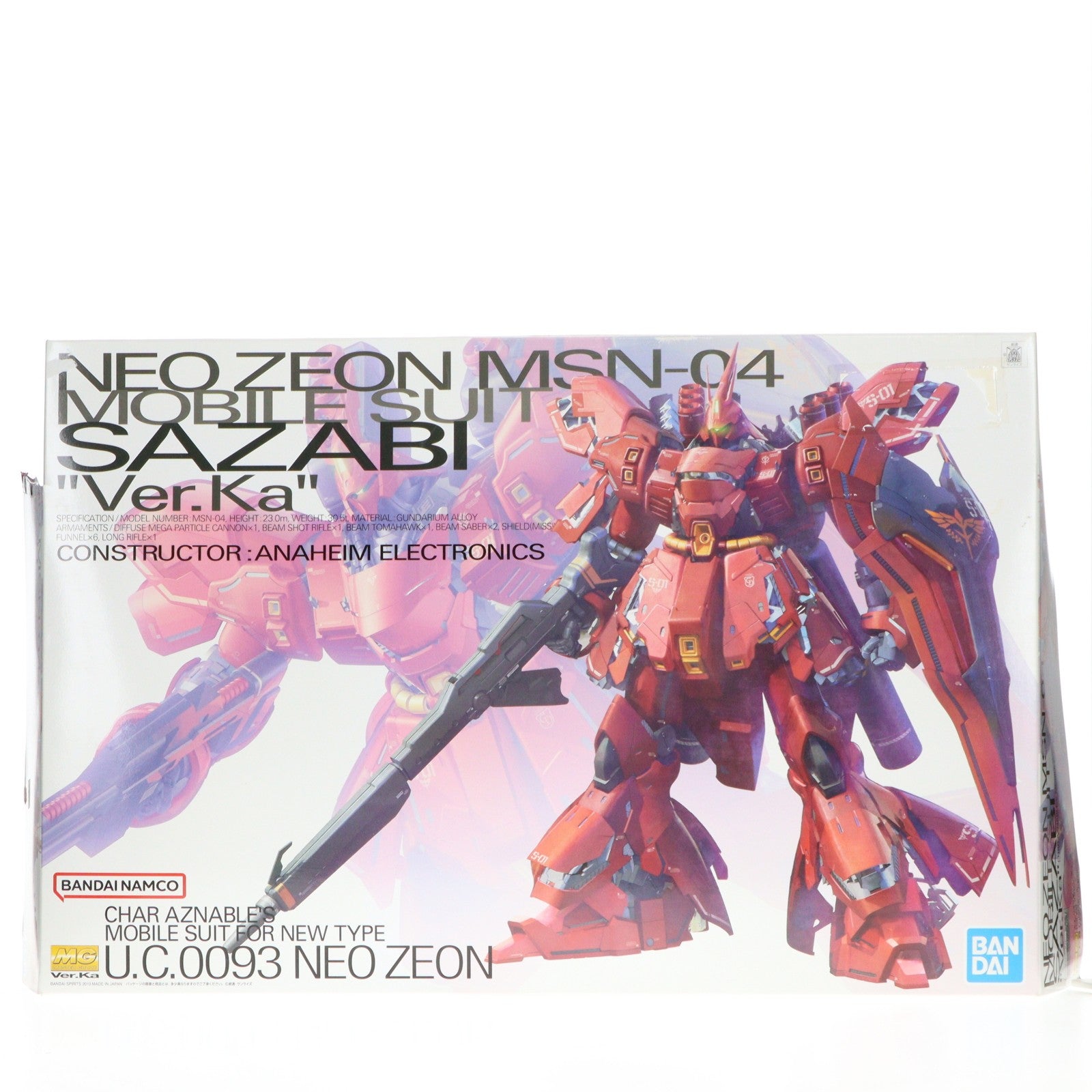 【中古即納】[PTM] (再販) MG 1/100 MSN-04 サザビー Ver.Ka 機動戦士ガンダム 逆襲のシャア プラモデル(5055457) バンダイスピリッツ(20260121)