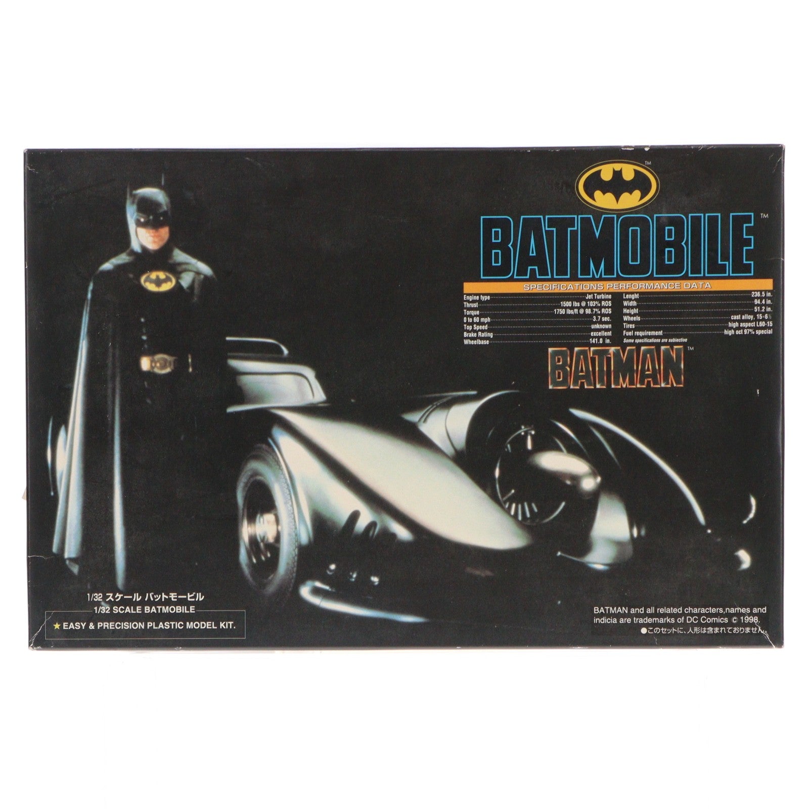 【中古即納】[PTM] 1/32 バットモービル バットマン プラモデル(022498) アオシマ(19981030)