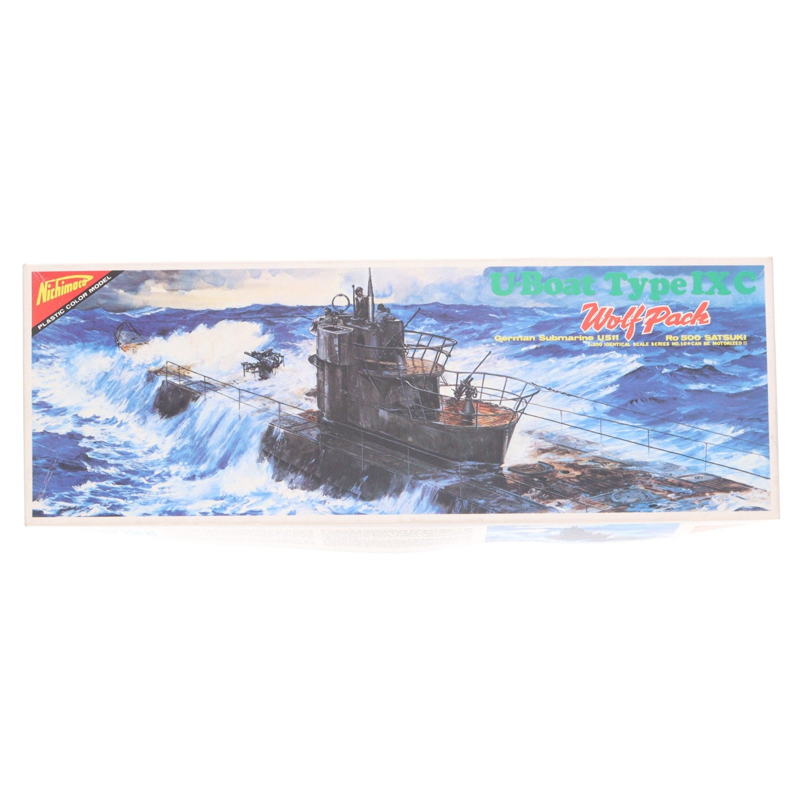 【中古即納】[PTM] 完全スケールシリーズ No.10 1/200 ドイツ海軍 IX-C型潜水艦U511(呂500『さつき1号』) Uボート モーターライズキット プラモデル(U-2010) 日本模型(ニチモ)(19991231)