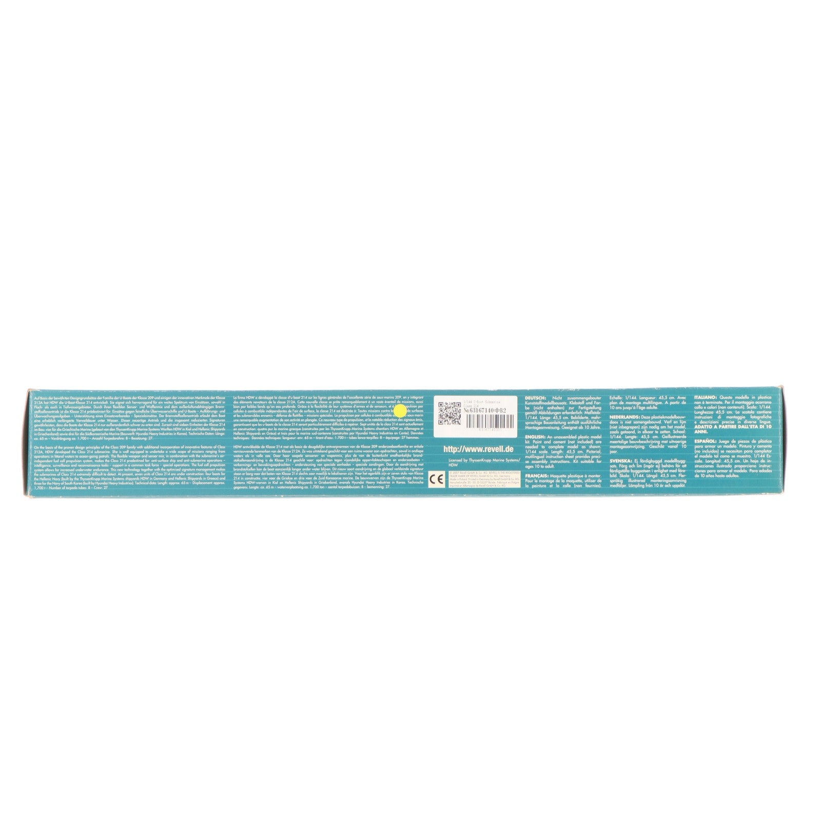 【中古即納】[PTM] 1/144 U-Boot Submarine Class 214 プラモデル(05056) Revell(レベル)(20071130)