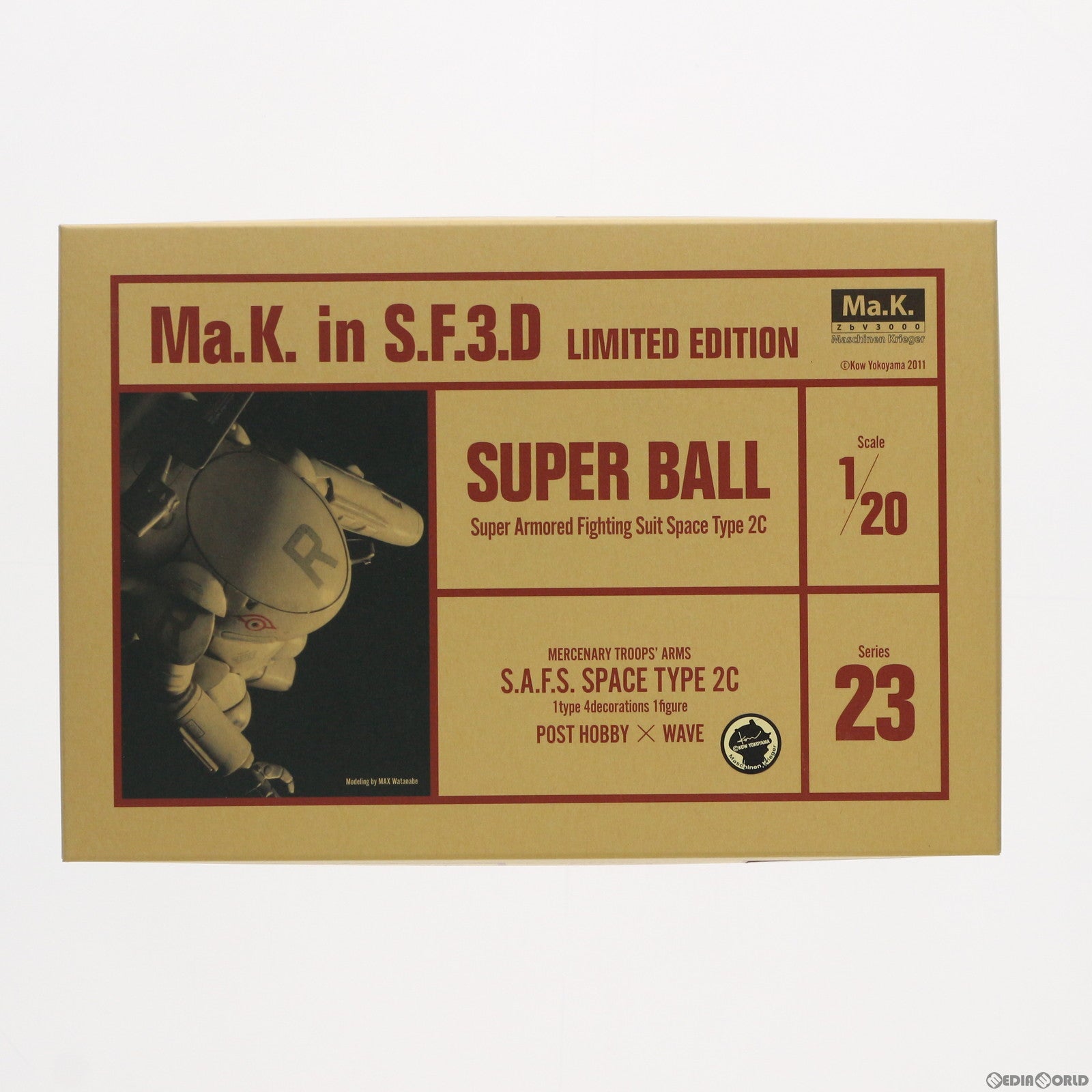 【中古即納】[PTM] ポストホビー限定 1/20 Super Armored Fighting Suit Space Type 2C SUPER BALL(スーパーボール) Ma.K. マシーネンクリーガー No.23 プラモデル(MK-37) ウェーブ(WAVE)(20111231)