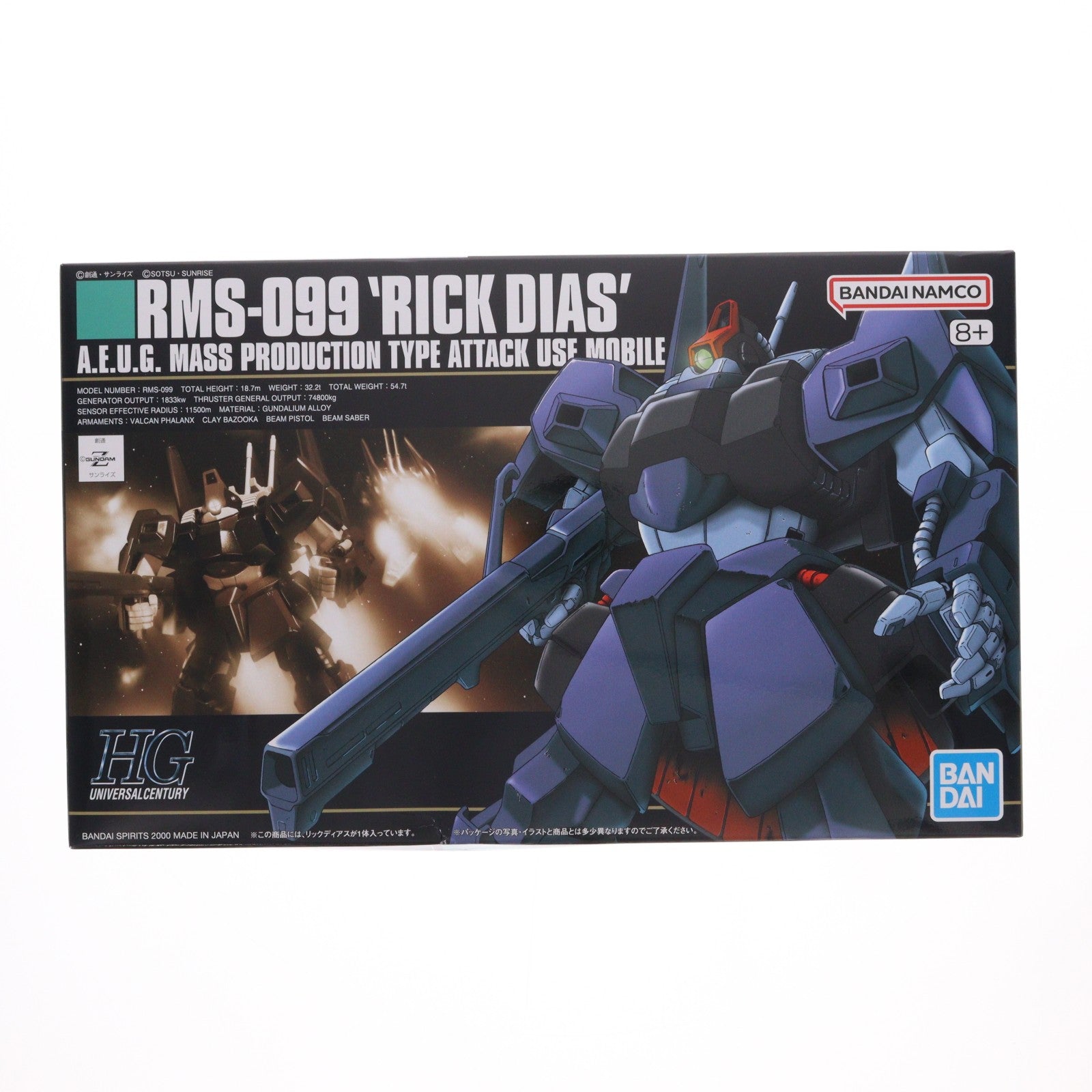 【中古即納】[PTM] (再販) HGUC 1/144 RMS-099 リックディアス 機動戦士Zガンダム プラモデル(5069252) バンダイスピリッツ(20250918)
