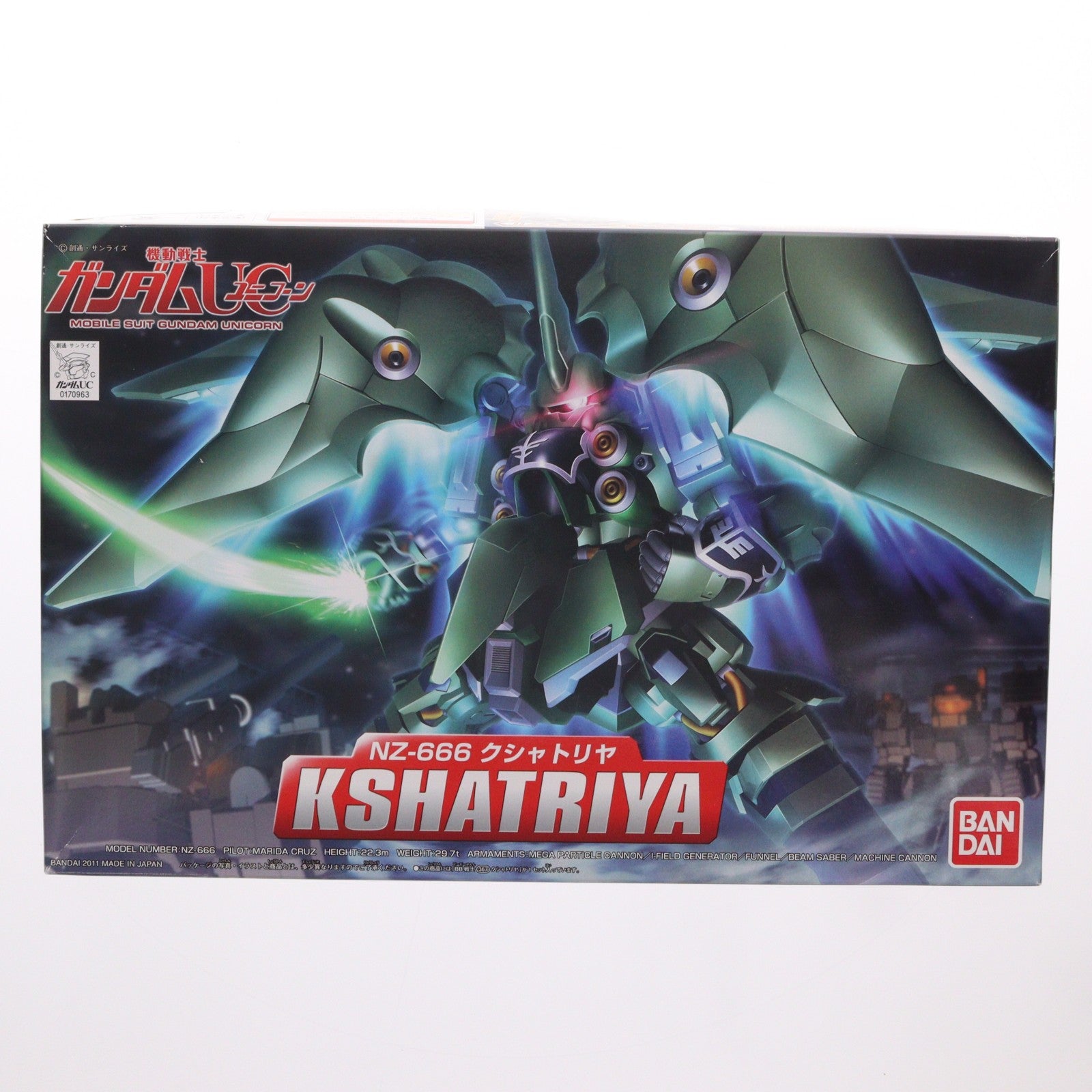 【中古即納】[PTM] SDガンダム BB戦士 367 クシャトリヤ 機動戦士ガンダムUC(ユニコーン) プラモデル バンダイ(20110827)