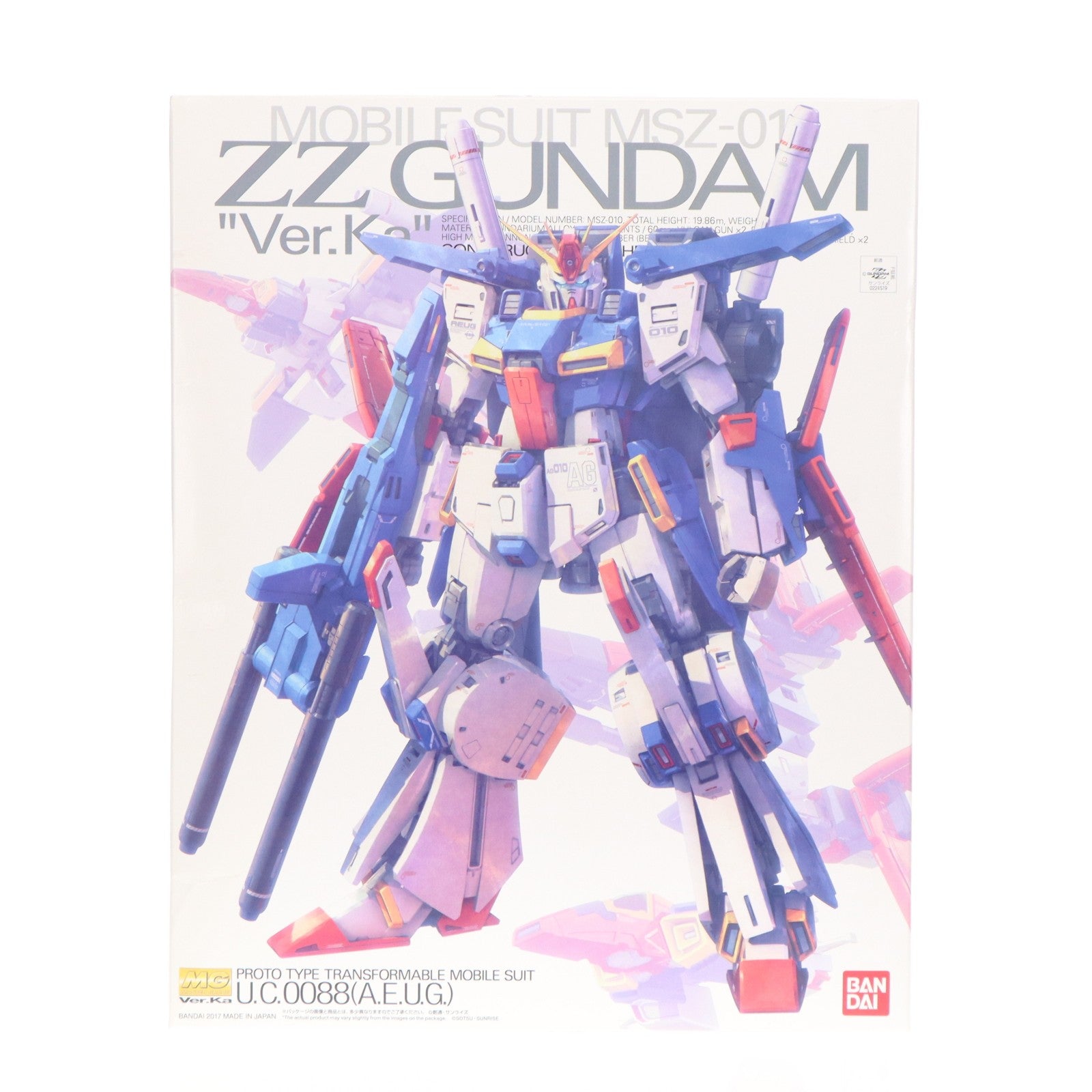 【中古即納】[PTM] MG 1/100 MSZ-010 ダブルゼータガンダム Ver.Ka 機動戦士ガンダムZZ(ダブルゼータ) プラモデル(0224519) バンダイ(20180330)