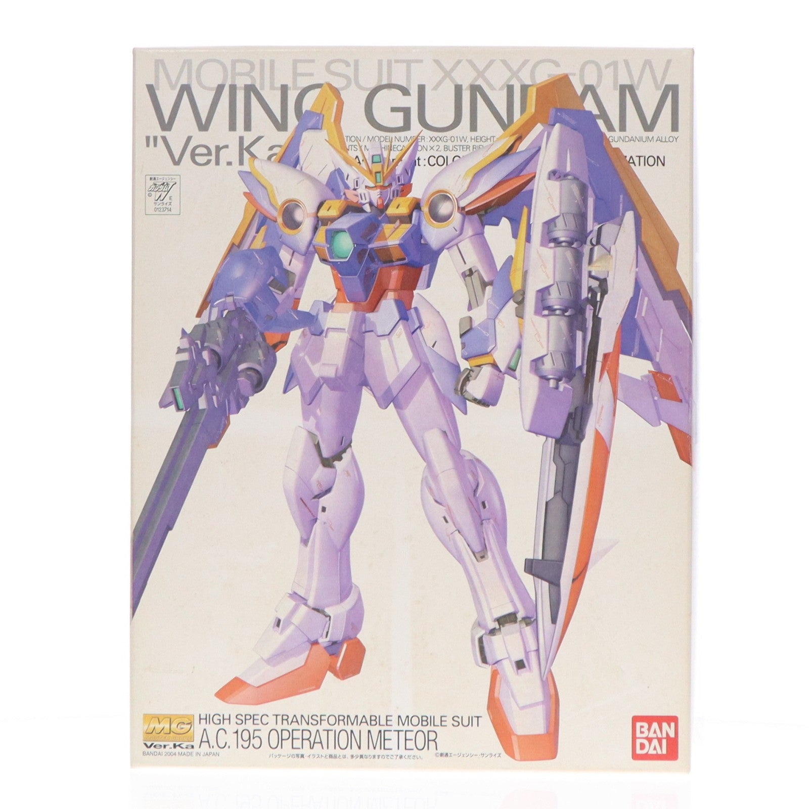 【中古即納】[PTM] MG 1/100 XXXG-01W ウイングガンダム(Ver.Ka) 新機動戦記ガンダムW(ウイング) プラモデル(0123714) バンダイ(20040331)