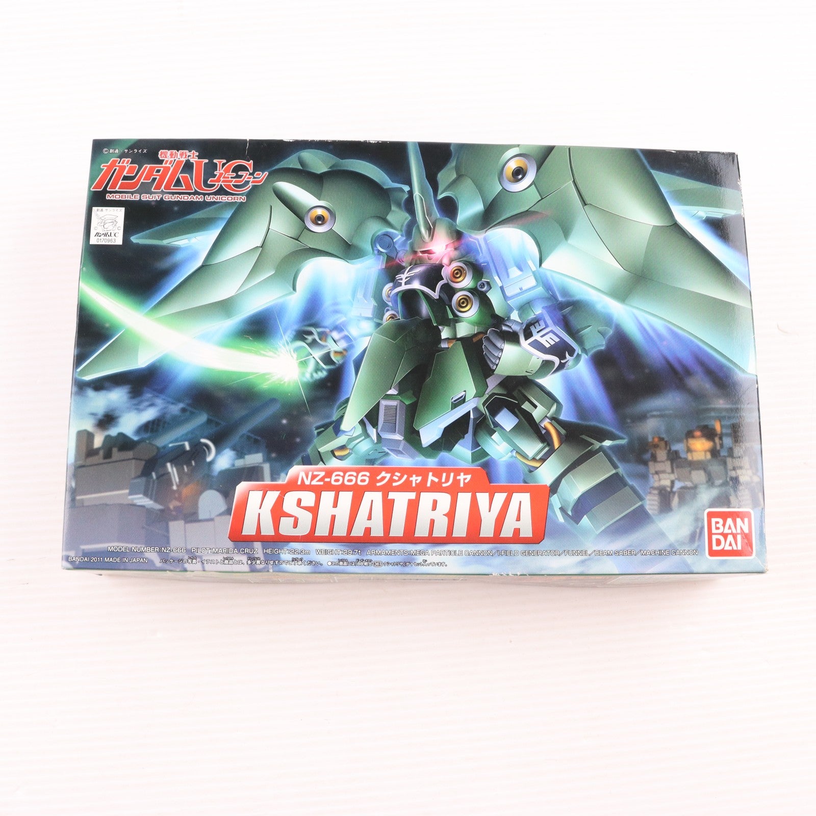 【中古即納】[PTM] SDガンダム BB戦士 367 クシャトリヤ 機動戦士ガンダムUC(ユニコーン) プラモデル バンダイ(20110827)